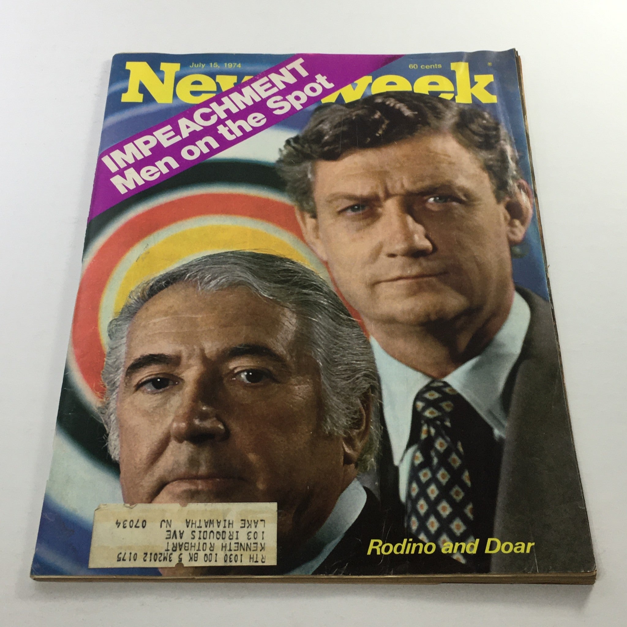 Newsweek Magazine: July 15 1974 - Impeachment Men On The Spot: Rodino And Doar