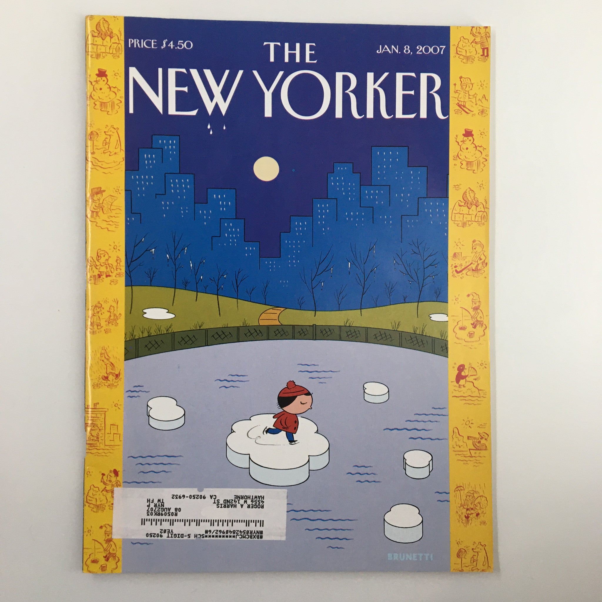 The New Yorker Magazine January 8 2007 On Thin Ice by Ivan Brunetti