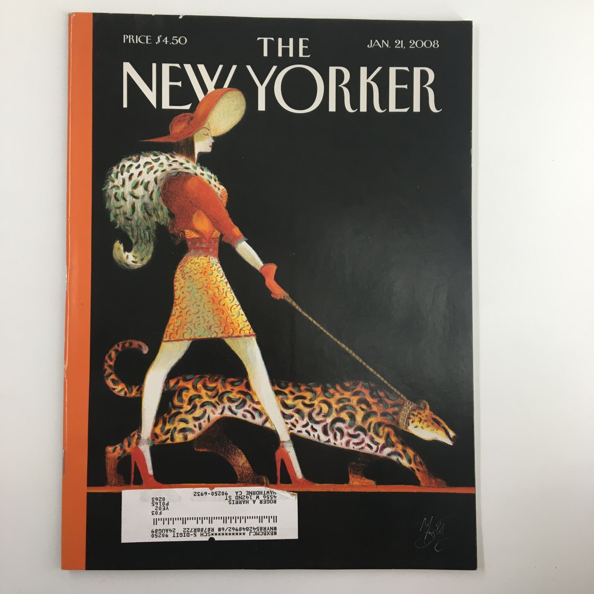 The New Yorker Magazine January 21 2008 On the Prowl by Lorenzo Mattotti