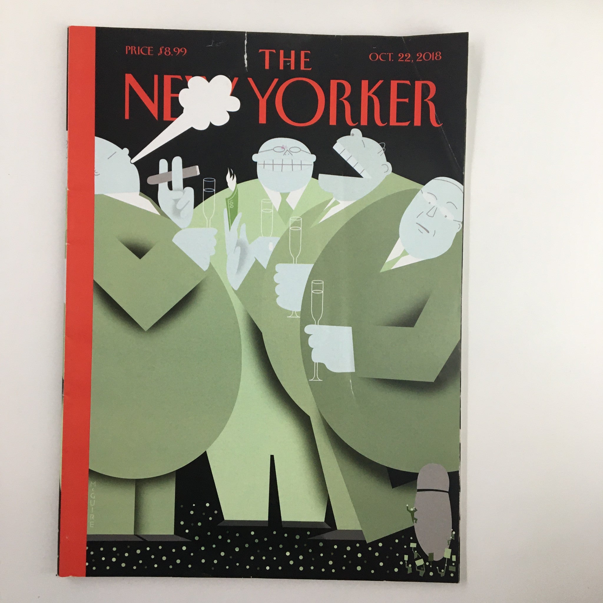 The New Yorker Magazine October 22 2018 Fat Cats by Richard McGuire No Label