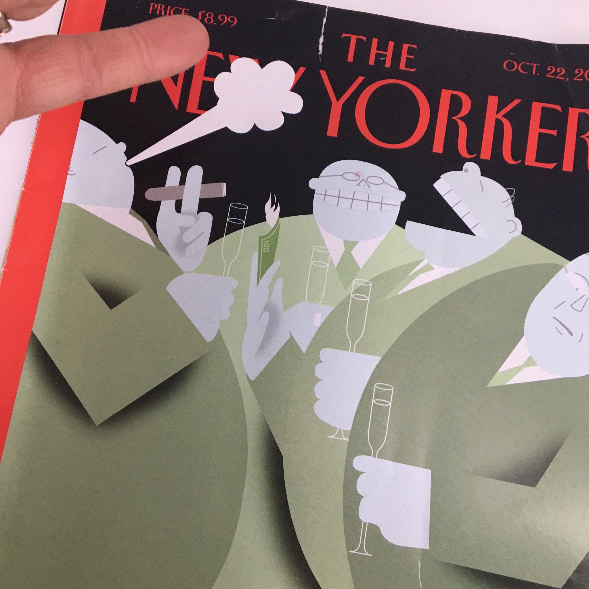 The New Yorker Magazine October 22 2018 Fat Cats by Richard McGuire No Label