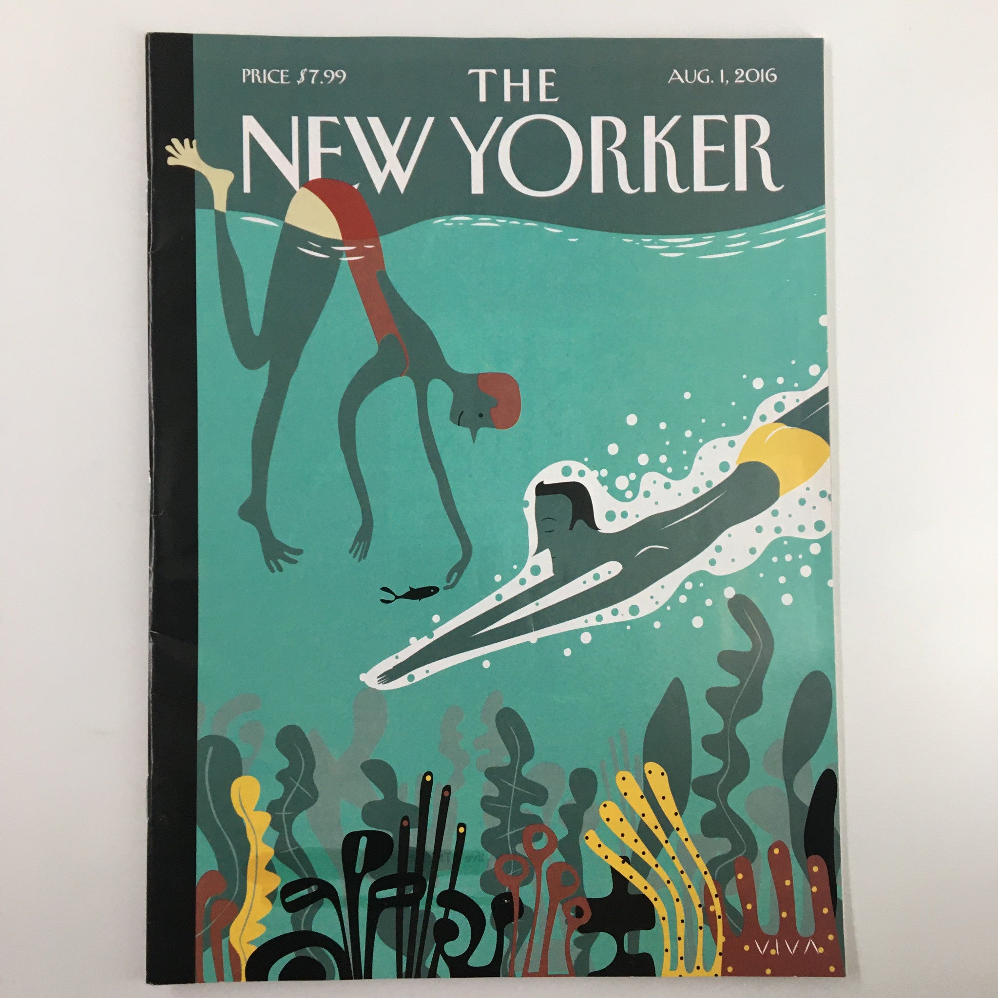 The New Yorker Magazine August 1 2016 Beneath the Waves by Frank Viva VG