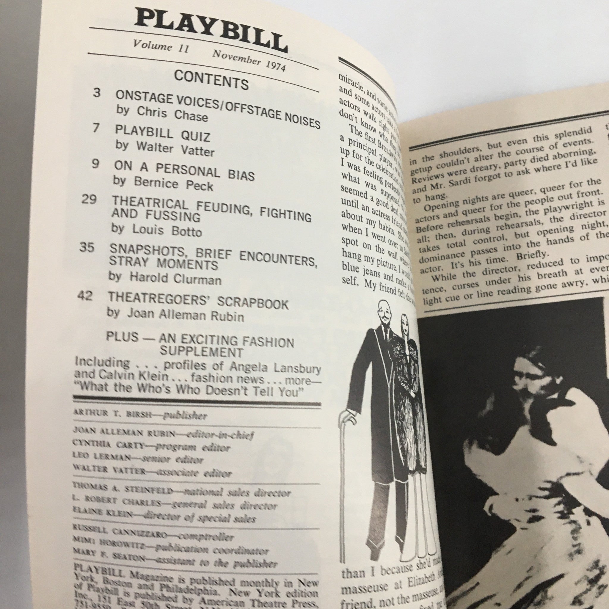 1974 Playbill Cort Theatre Edgar Lansbury in The Magic Show by Grover Dale