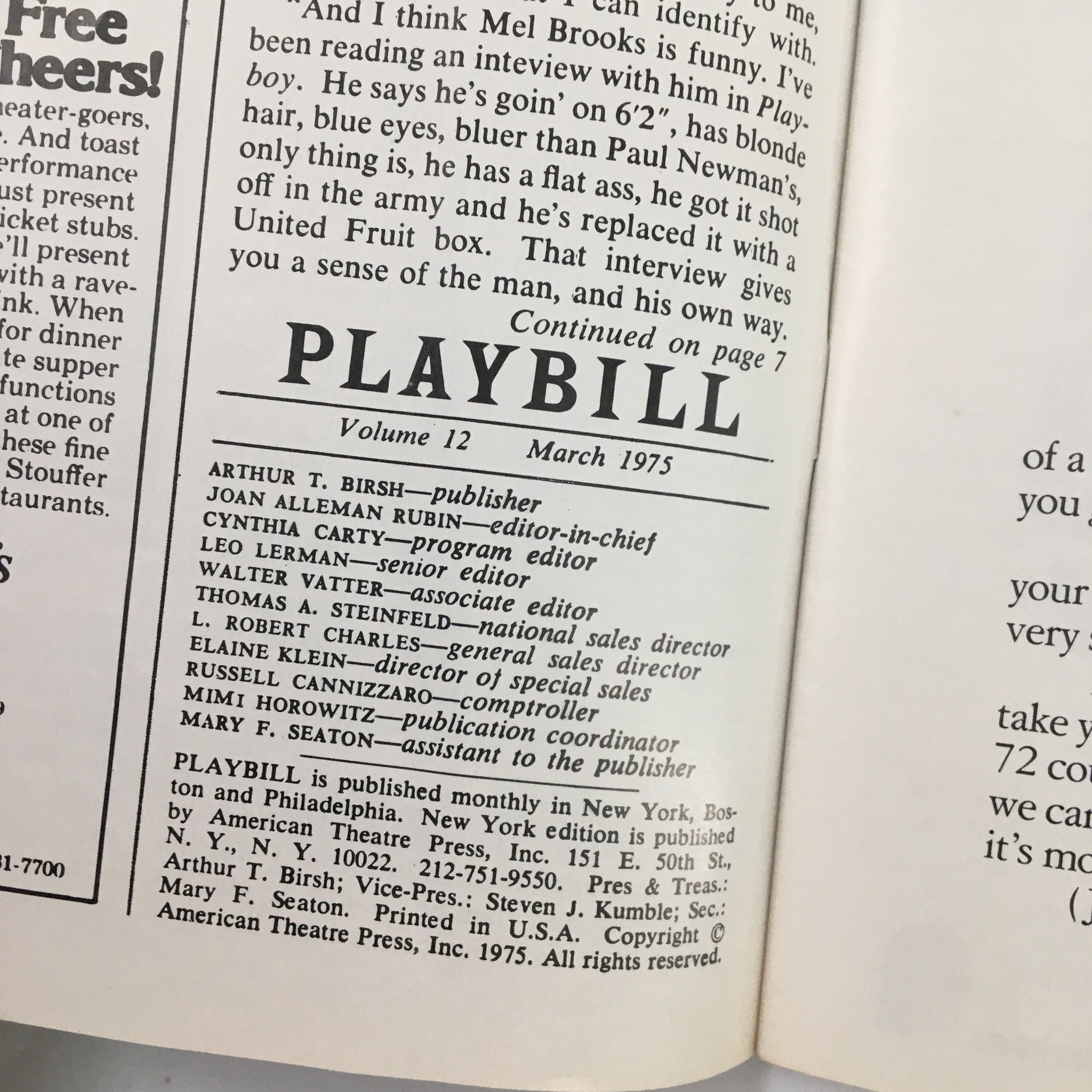 1975 Playbill The Palace Theatre Joel Grey in Goodtime Charley by Peter H. Hunt