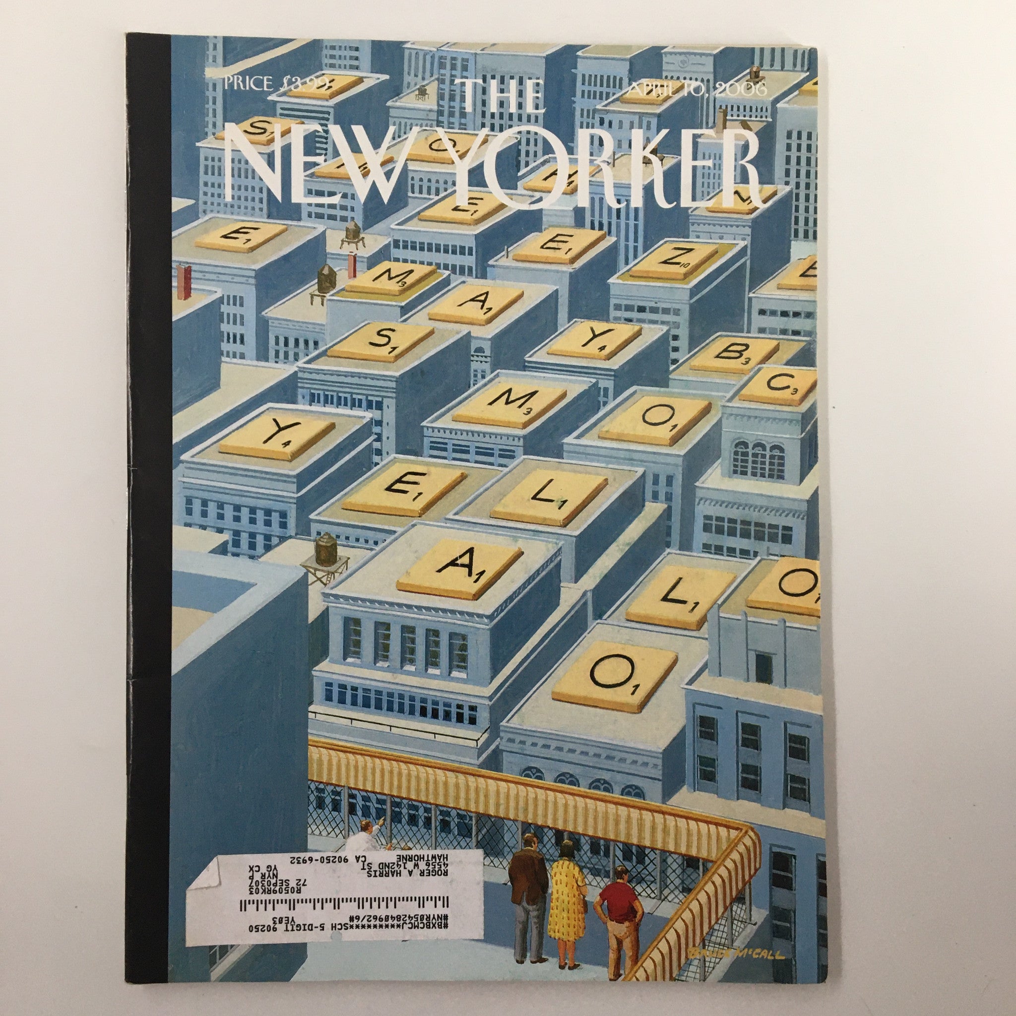 The New Yorker Magazine April 10 2006 View from the Top Cover by Bruce McCall