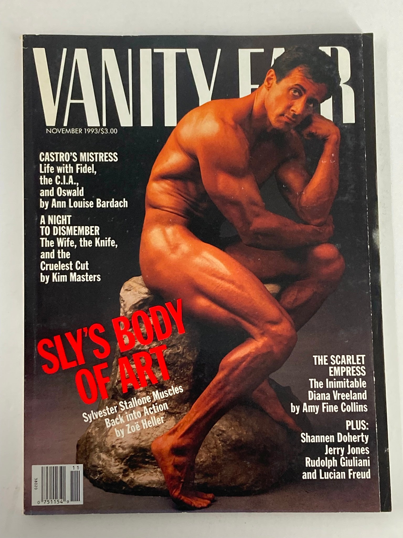 Vanity Fair Magazine November 1993 Sylvester Stallone Body of Art No Label