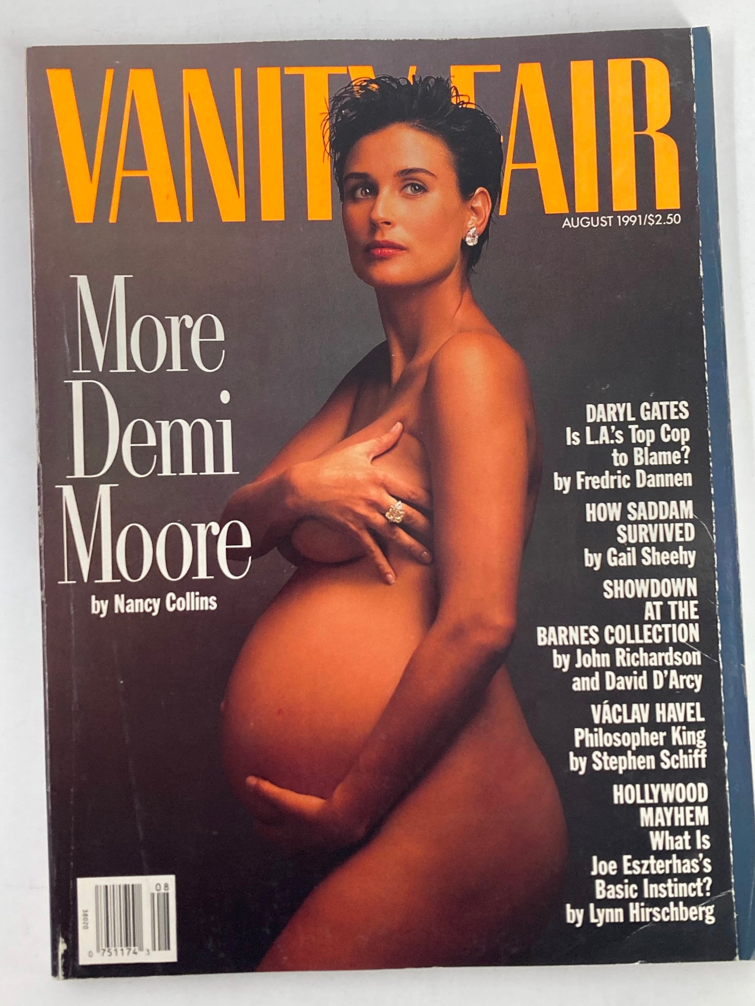 Vanity Fair Magazine August 1991 Demi Moore by Nancy Collins No Label