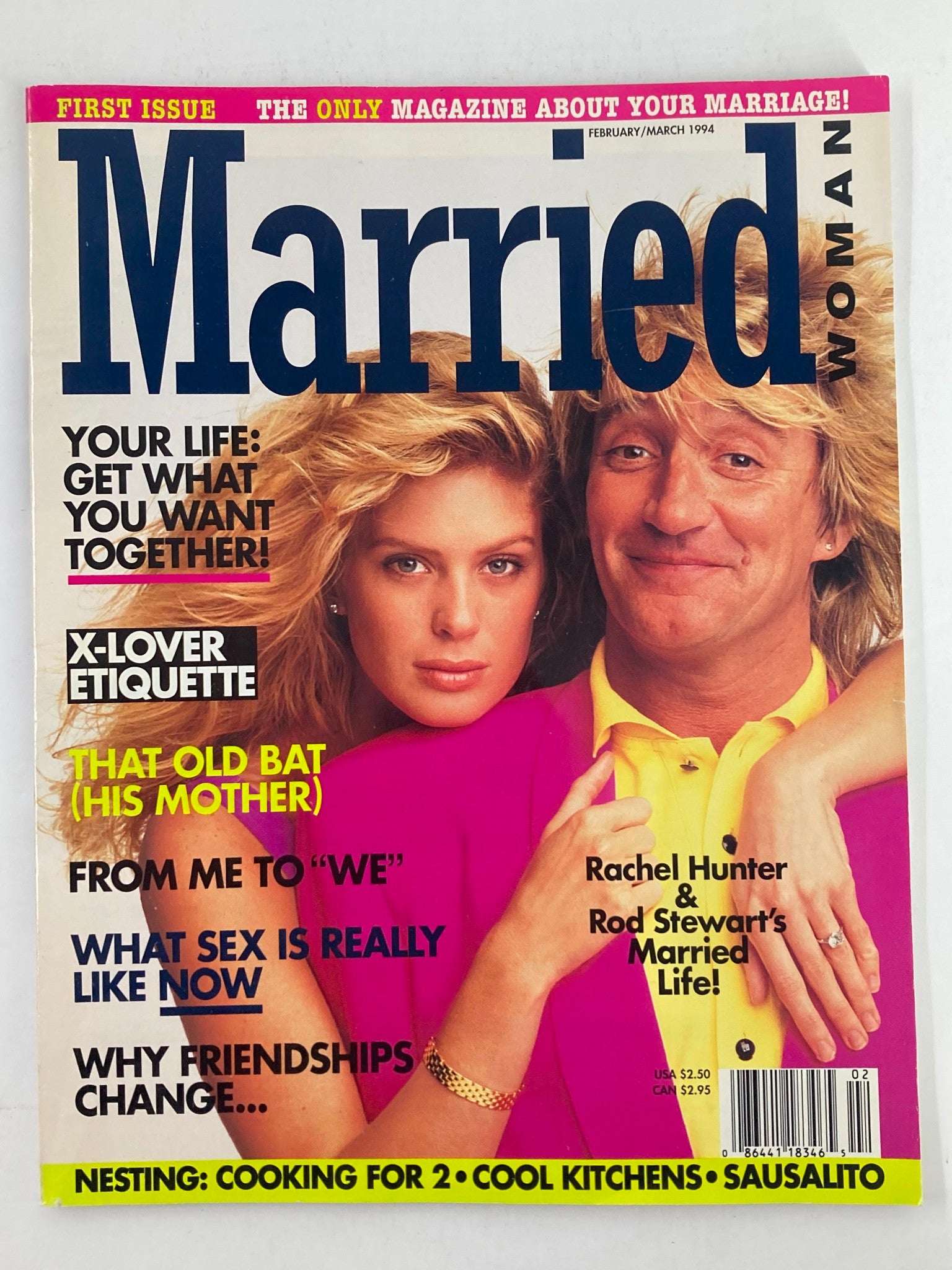 Married Woman Magazine February 1994 Rachel Hunter & Rod Stewart No Label