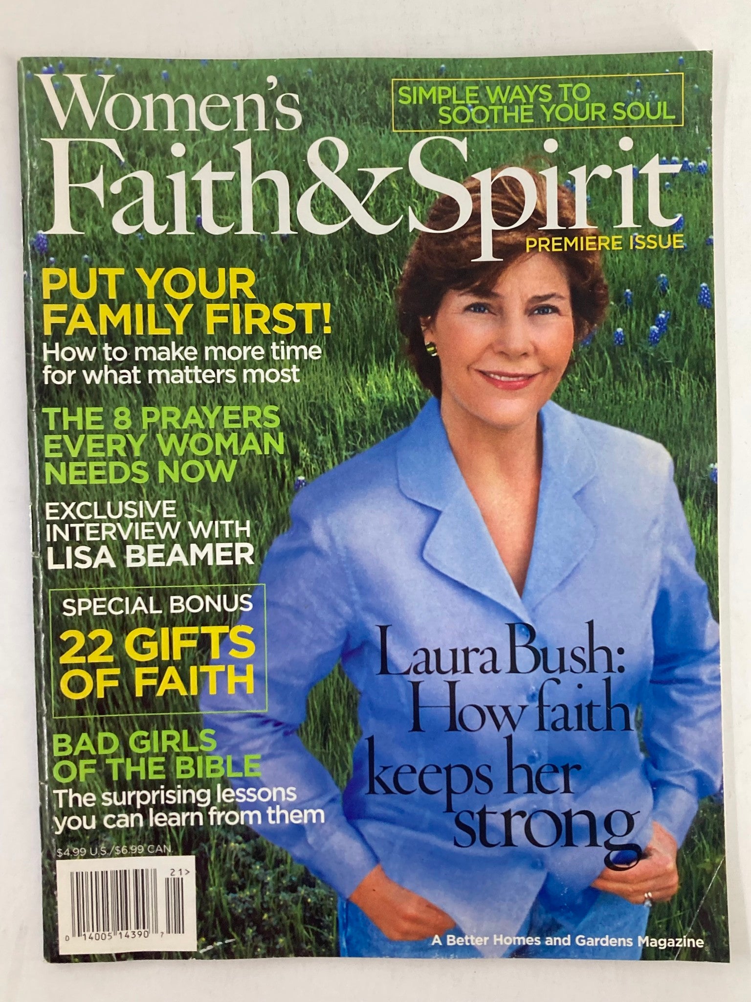 Women's Faith & Spirit Magazine 2002 Laura Bush Faith Keeps Her Strong No Label