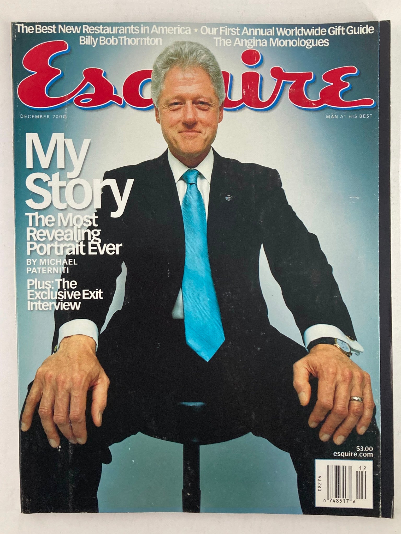 Esquire Magazine December 2000 Bill Clinton The Most Revealing Portrait No Label