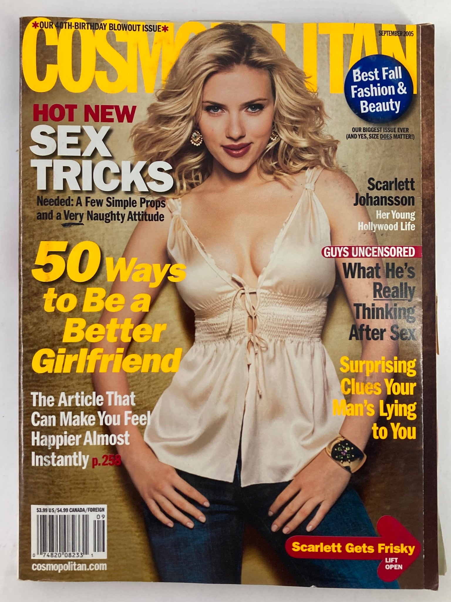 Cosmopolitan Magazine September 2005 Scarlett Johansson Hollywood Life No Label