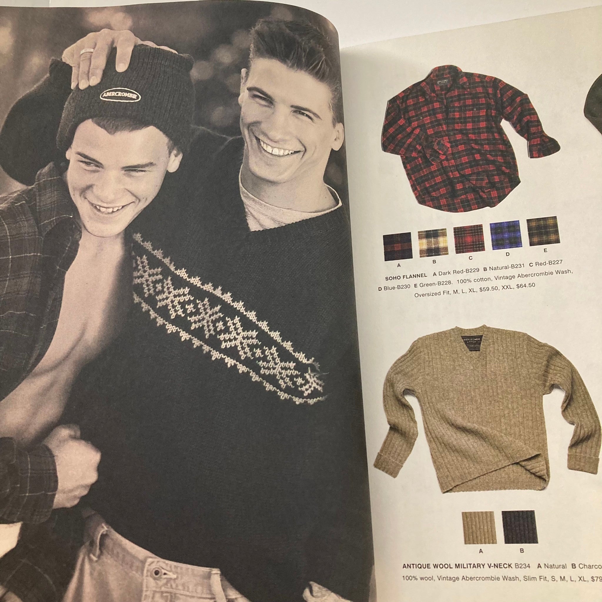 Abercrombie & Fitch 1997 Christmas Catalog Tom Welling & Ashton Kutcher