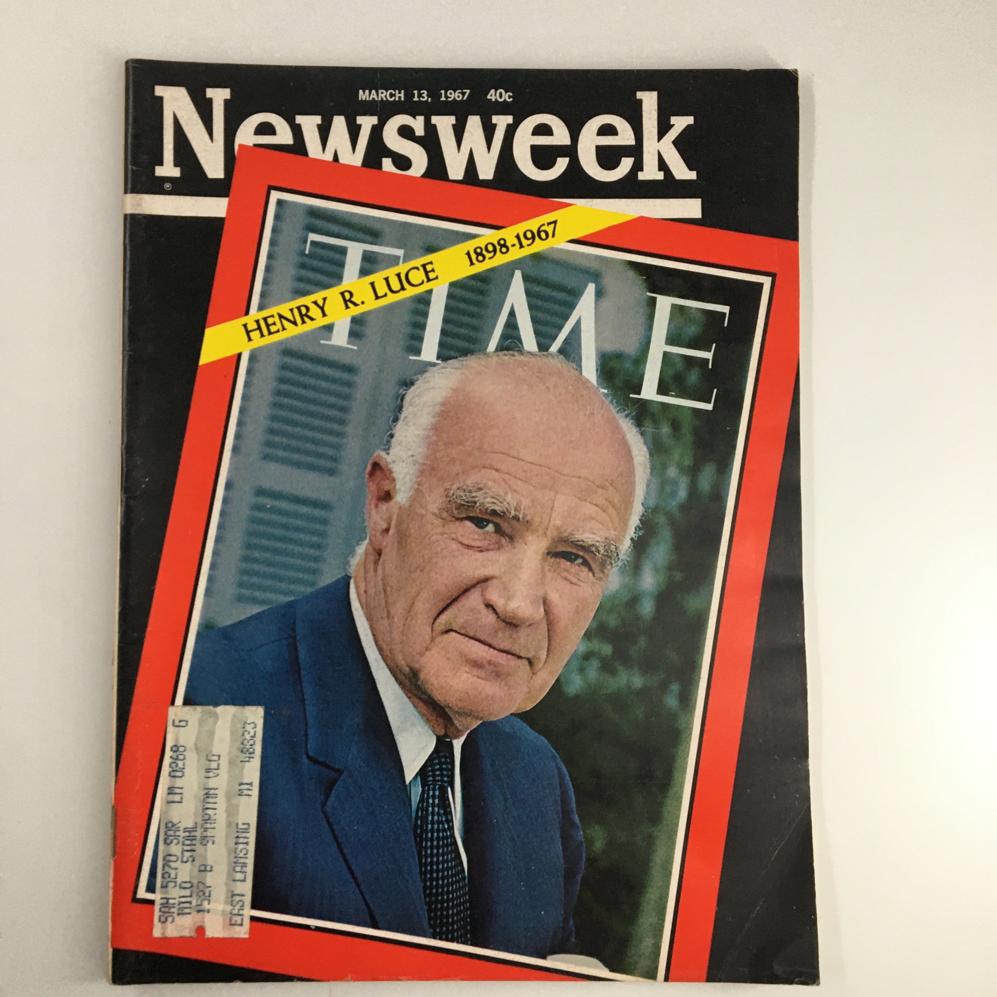 VTG Newsweek Magazine March 13 1967 Henry R. Luce 1898 - 1967