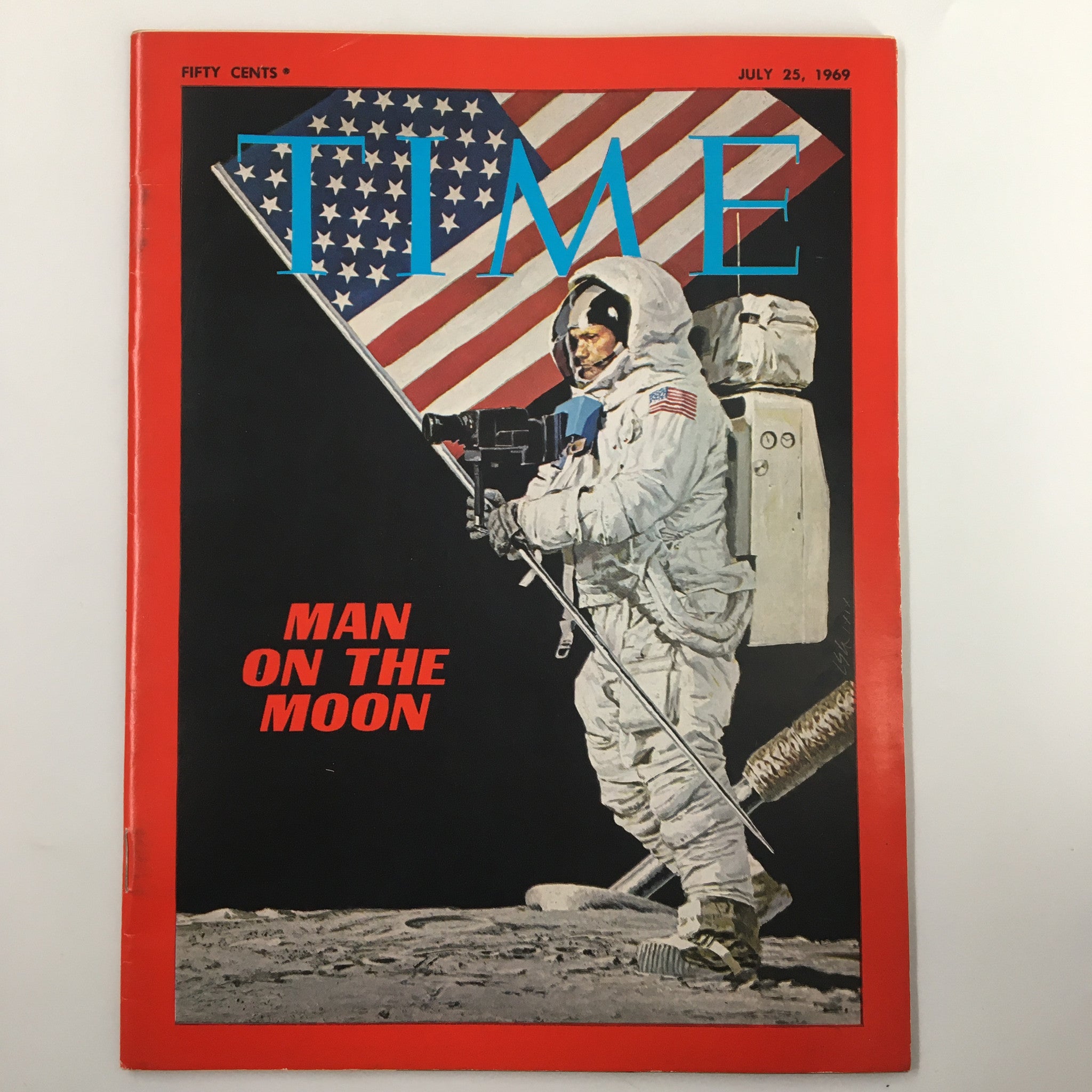 VTG Time Magazine July 25 1969 Niel Armstrong Man on the Moon No Label