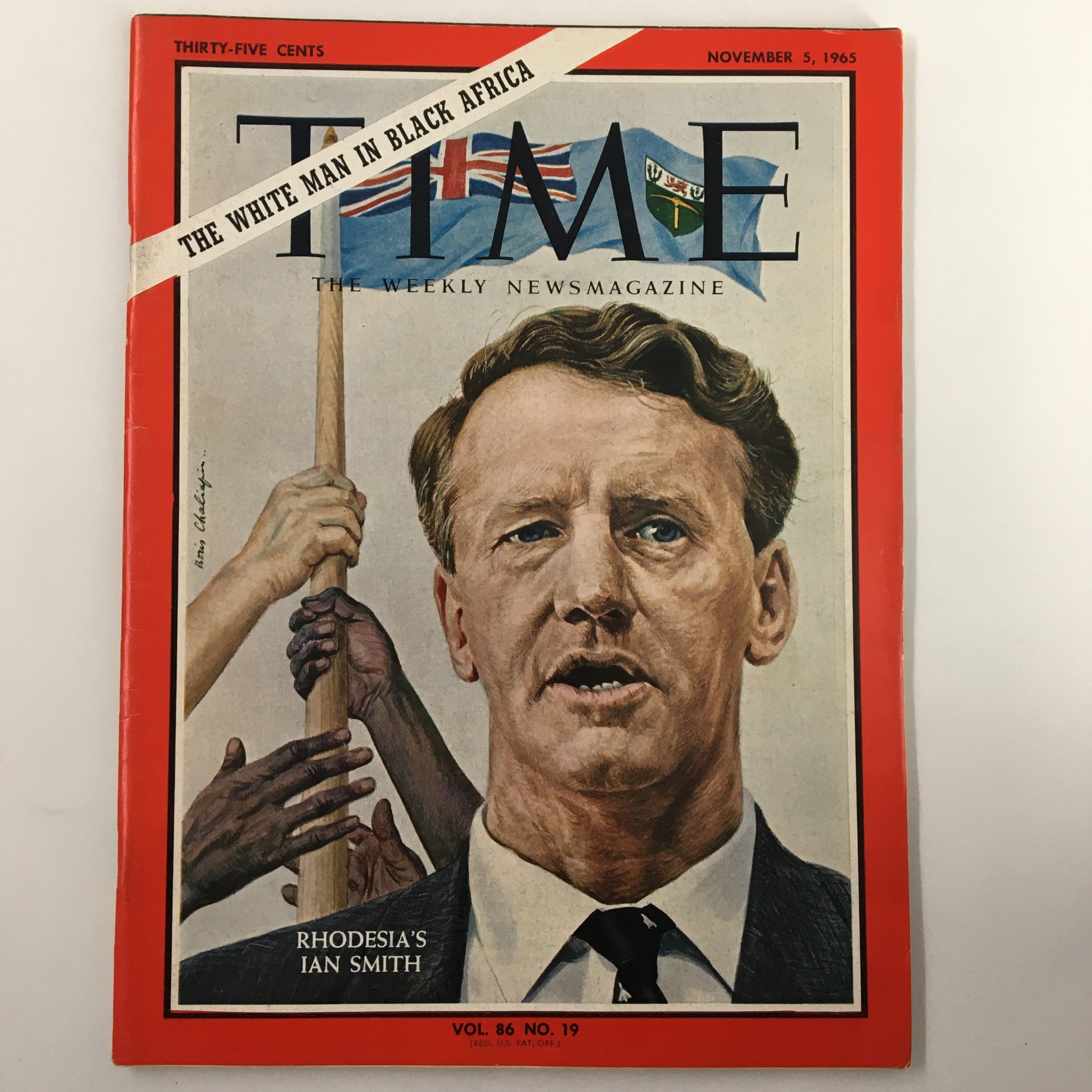 VTG Time Magazine November 5 1965 Vol. 86 No. 19 Rhodesia's Ian Smith No Label