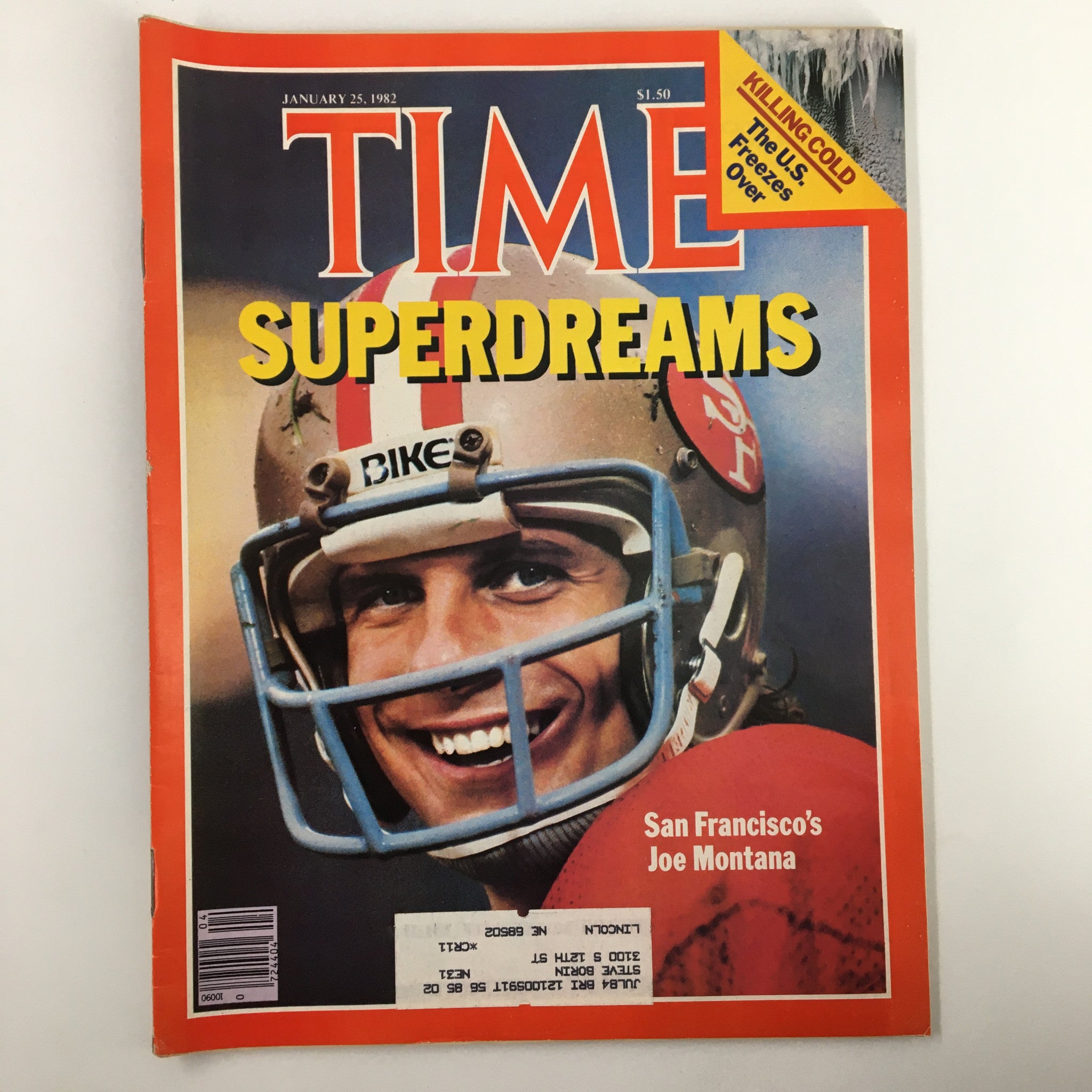 VTG Time Magazine January 25 1982 San Francisco's Joe Montana Superdreams