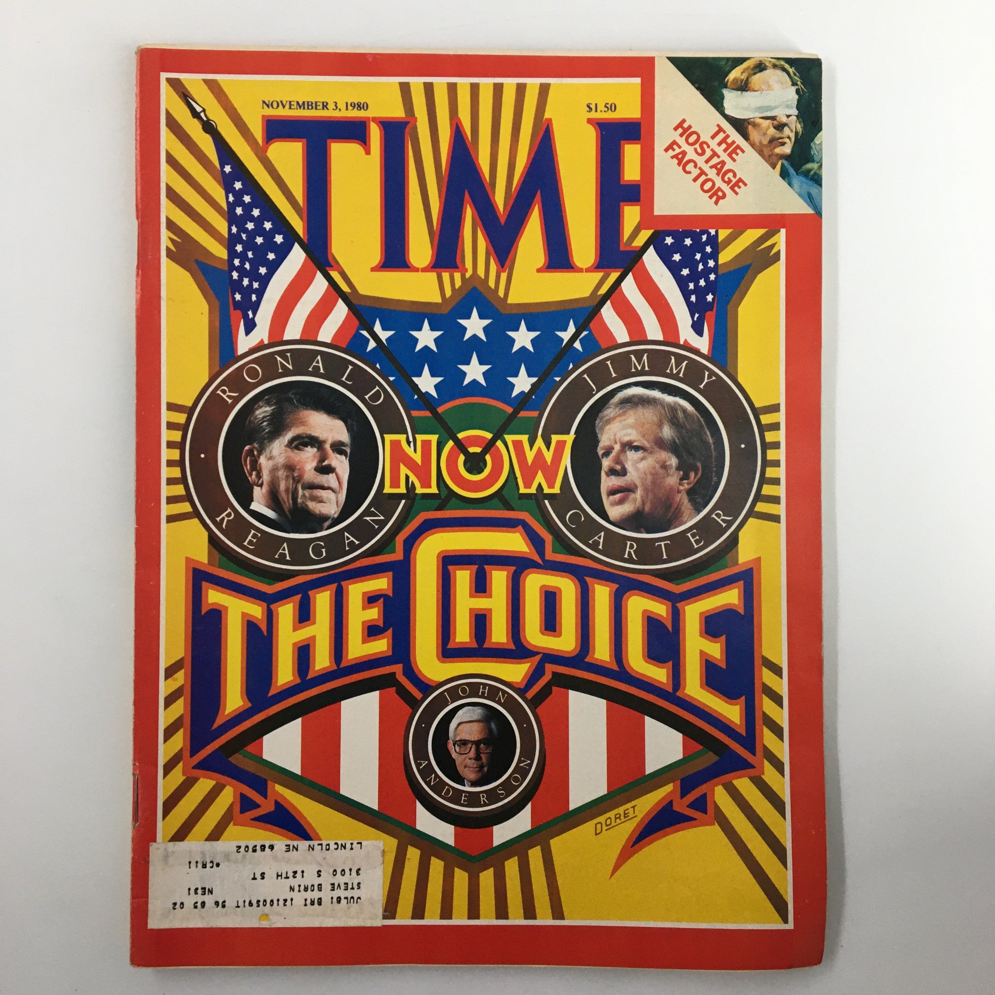 VTG Time Magazine November 3 1980 Ronald Reagan, Jimmy Carter and John Anderson