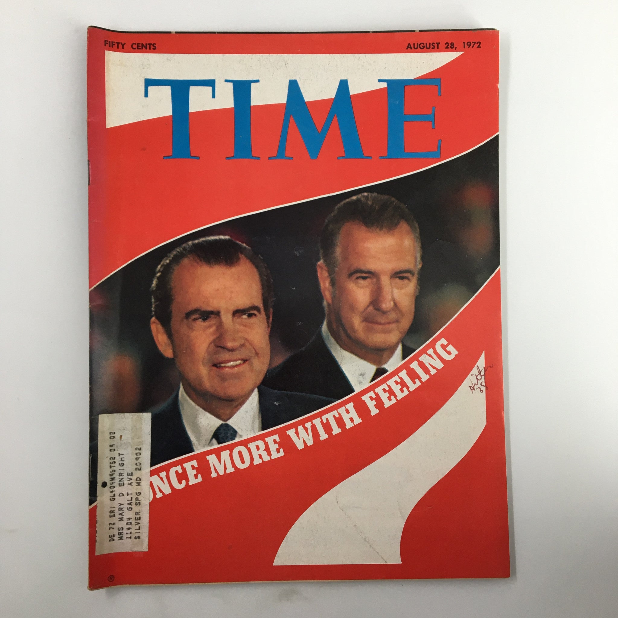 VTG Time Magazine August 28 1972 Richard Nixon and Spiro Agnew Once More