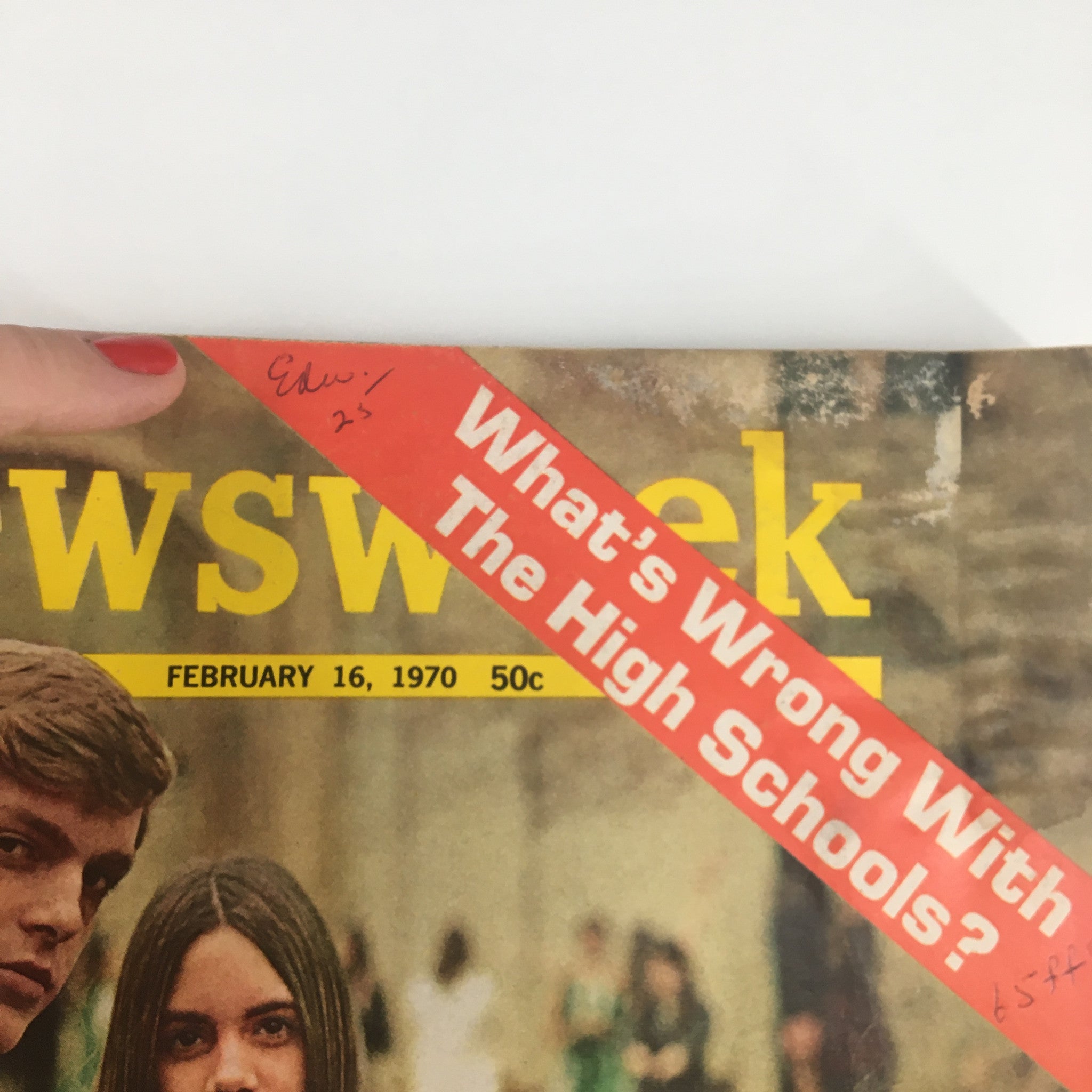 VTG Newsweek Magazine February 16 1970 What's Wrong with High Schools? No Label