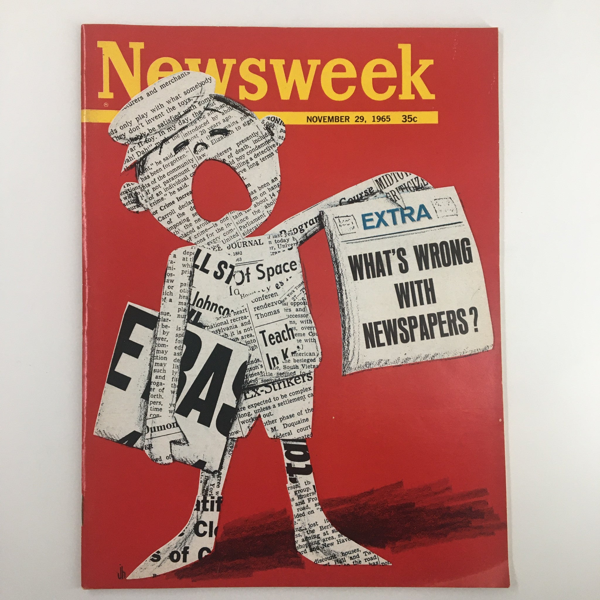 VTG Newsweek Magazine November 29 1965 What's Wrong with Newspapers? No Label
