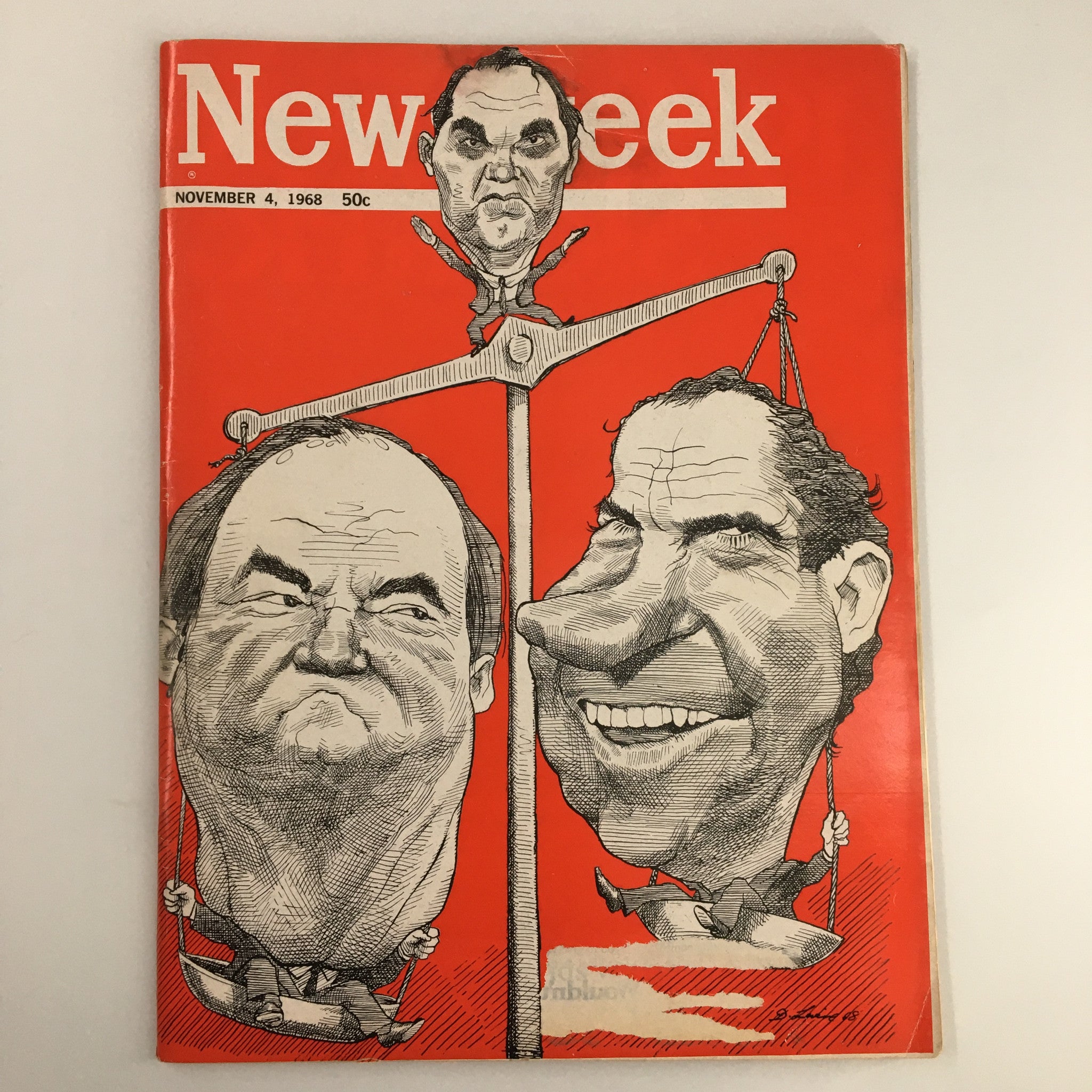 VTG Newsweek Magazine November 4 1968 George Wallace and Richard Nixon