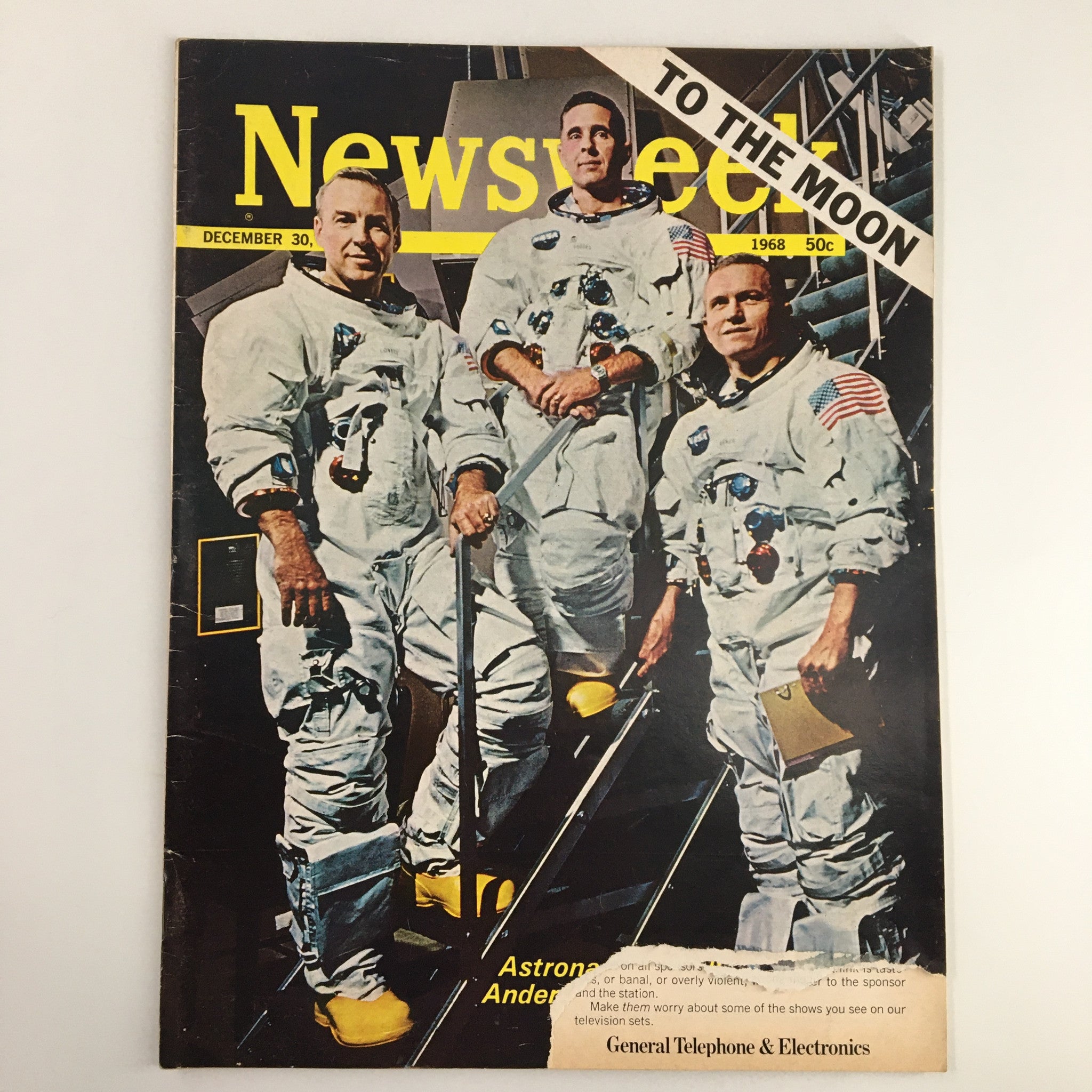 VTG Newsweek Magazine December 30 1968 Astronauts Lovell, Anders and Borman