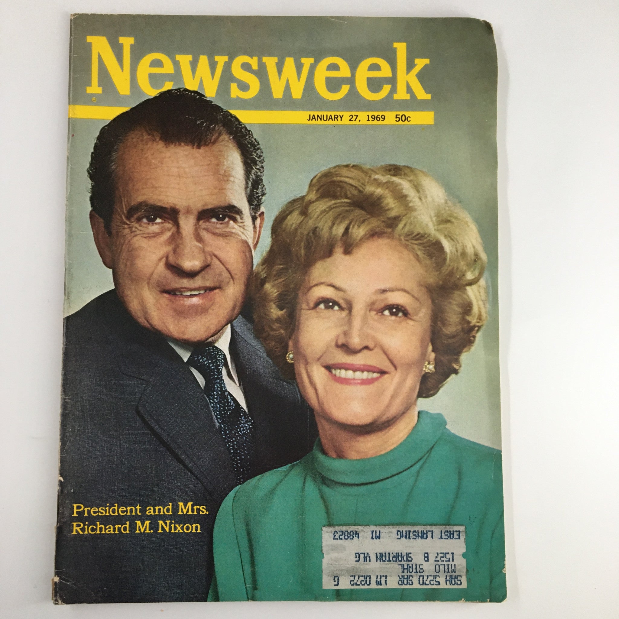 VTG Newsweek Magazine January 27 1969 President and Mrs. Richard M. Nixon