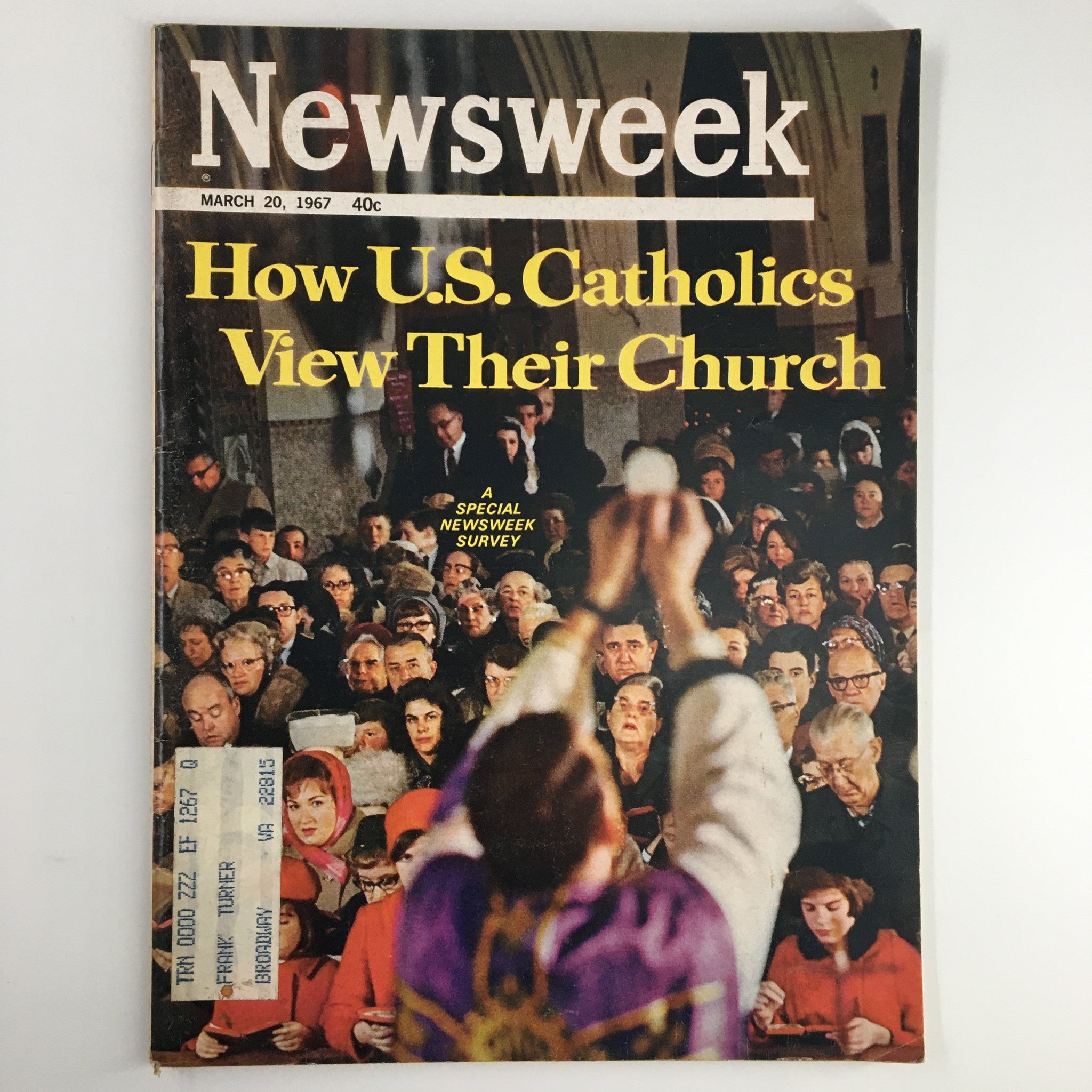 VTG Newsweek Magazine March 20 1967 How U.S. Catholics View Their Church