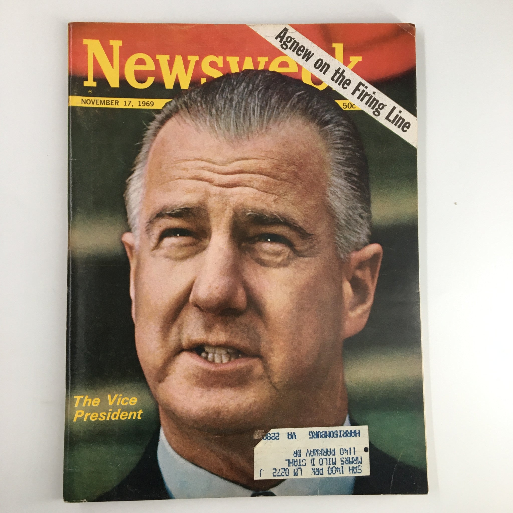 VTG Newsweek Magazine November 17 1969 The Vice President Spiro Agnew