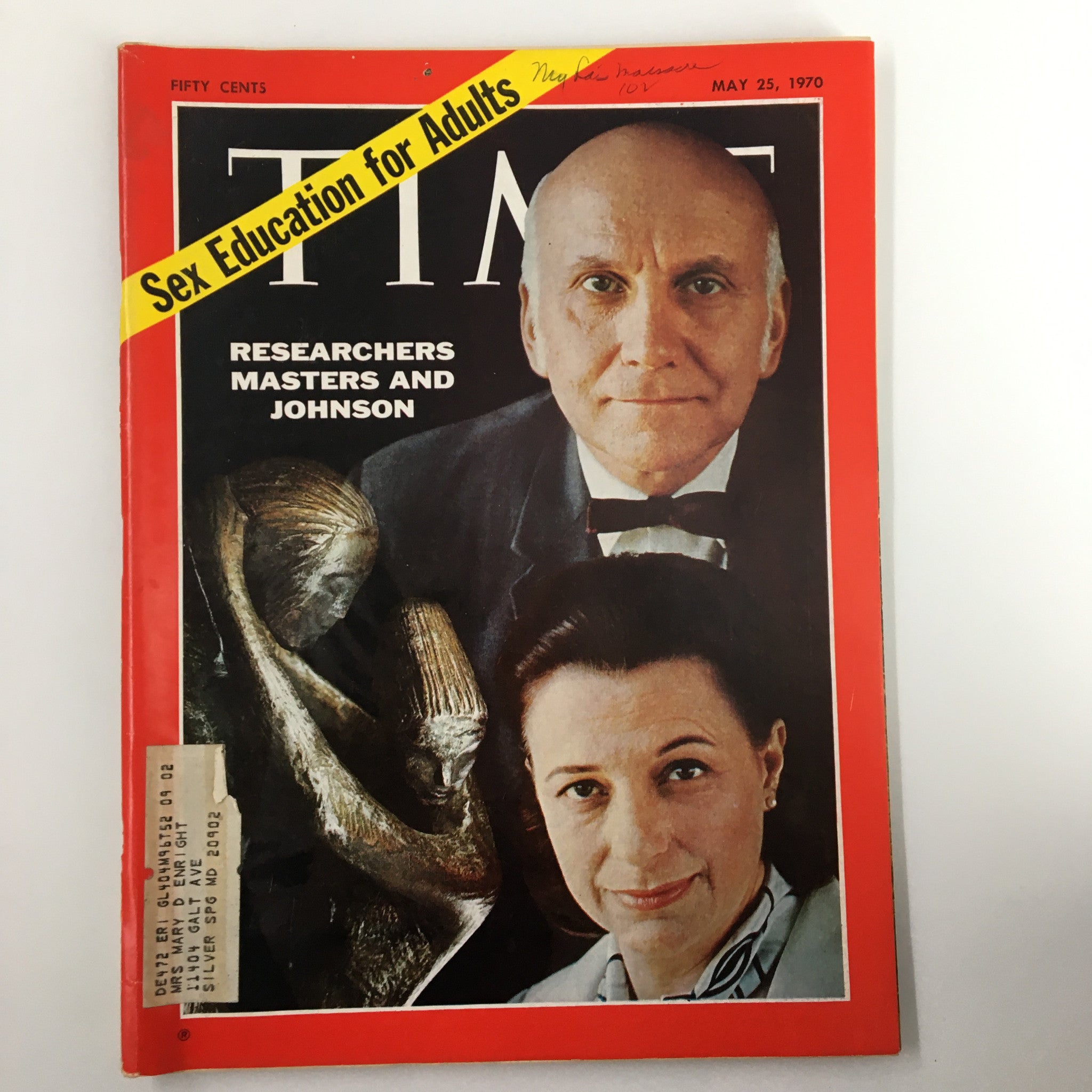 VTG Time Magazine May 25 1970 Researchers Masters and Johnson Sex Education