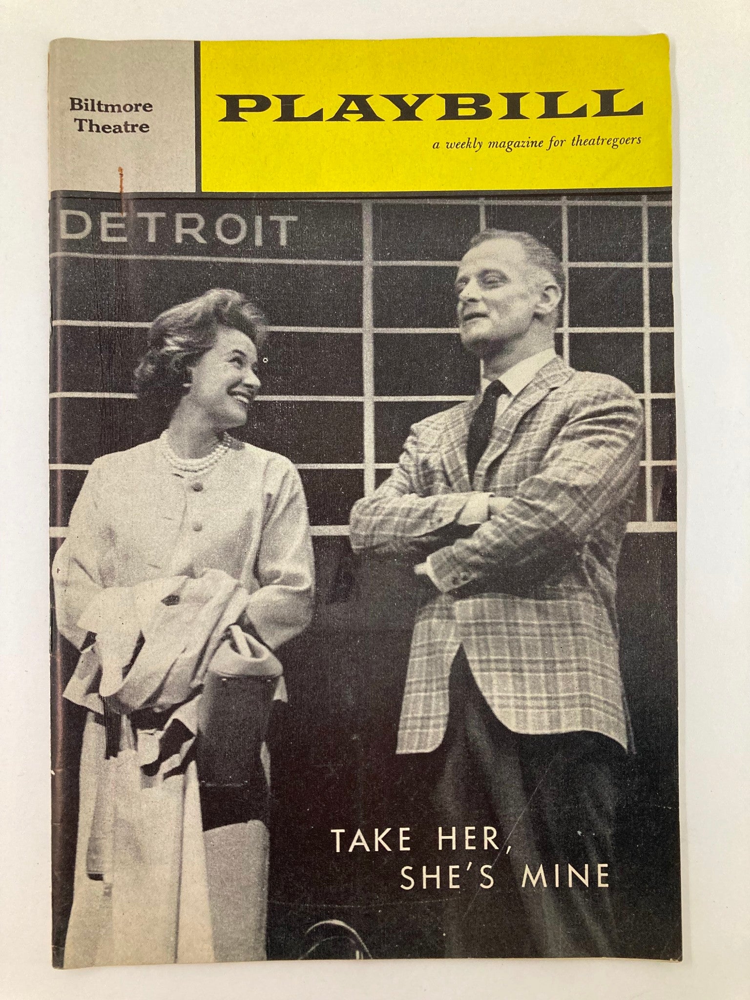 1961 Playbill Biltmore Theatre Phyllis Thatxter in Take Her, She's Mine