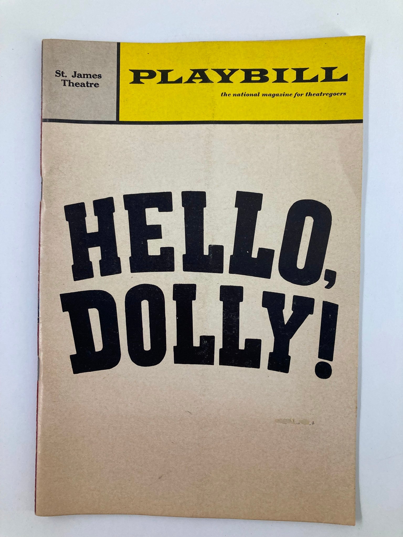 1967 Playbill St. James Theatre Martha Raye, David Burns in Hello, Dolly!