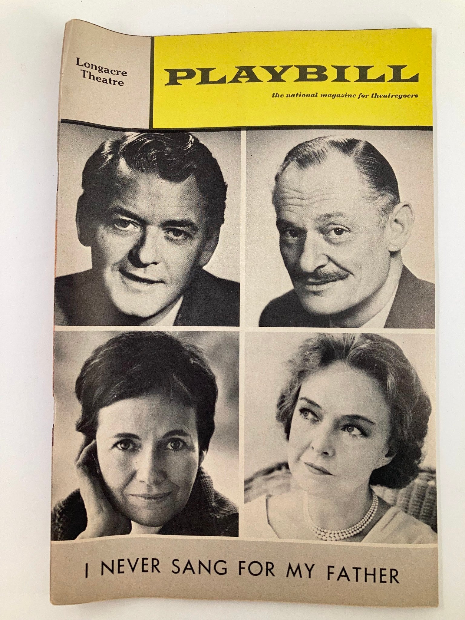 1968 Playbill Longacre Theatre Hal Holbrook in I Never Sang For My Father