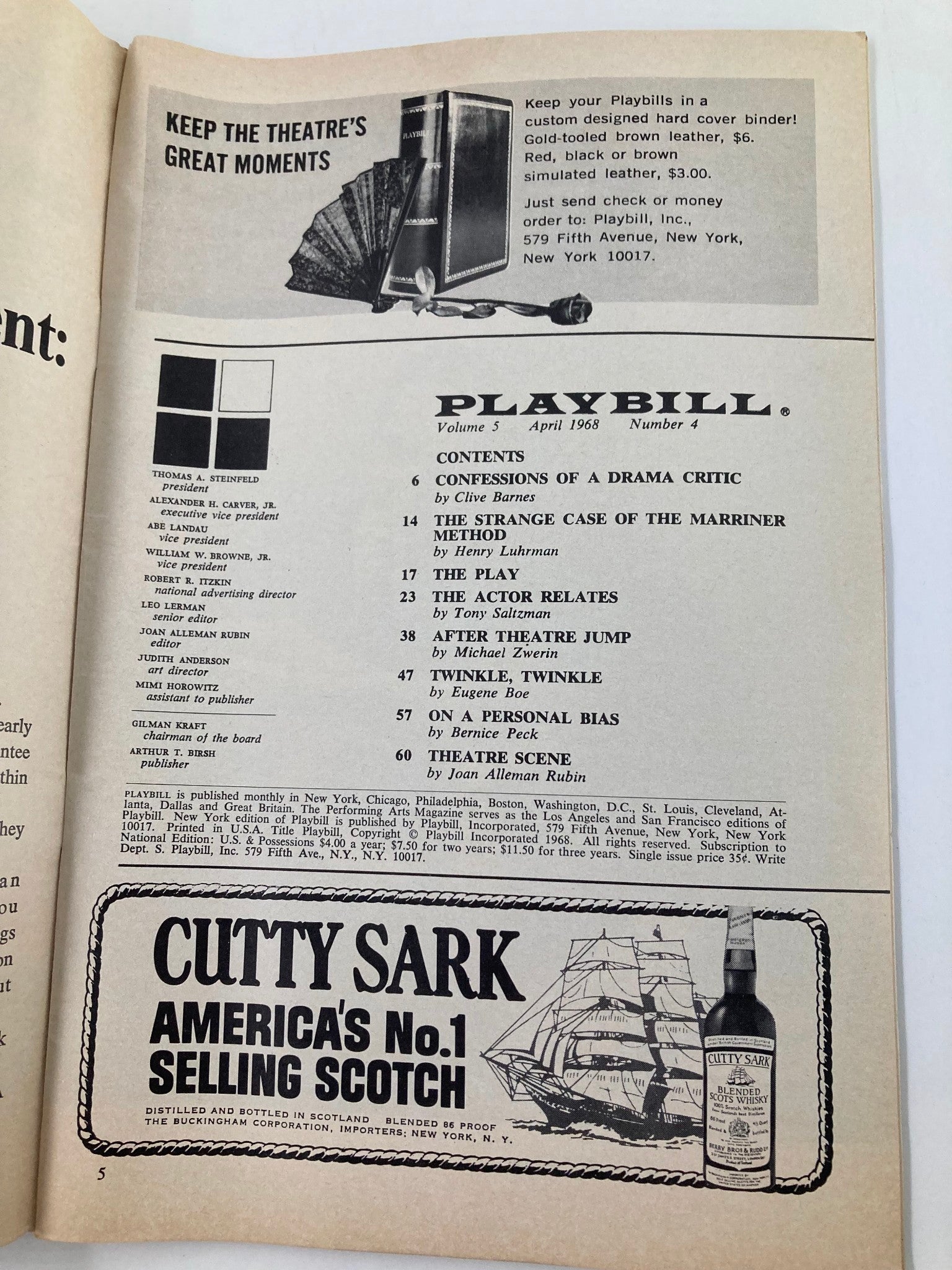 1968 Playbill Longacre Theatre Hal Holbrook in I Never Sang For My Father