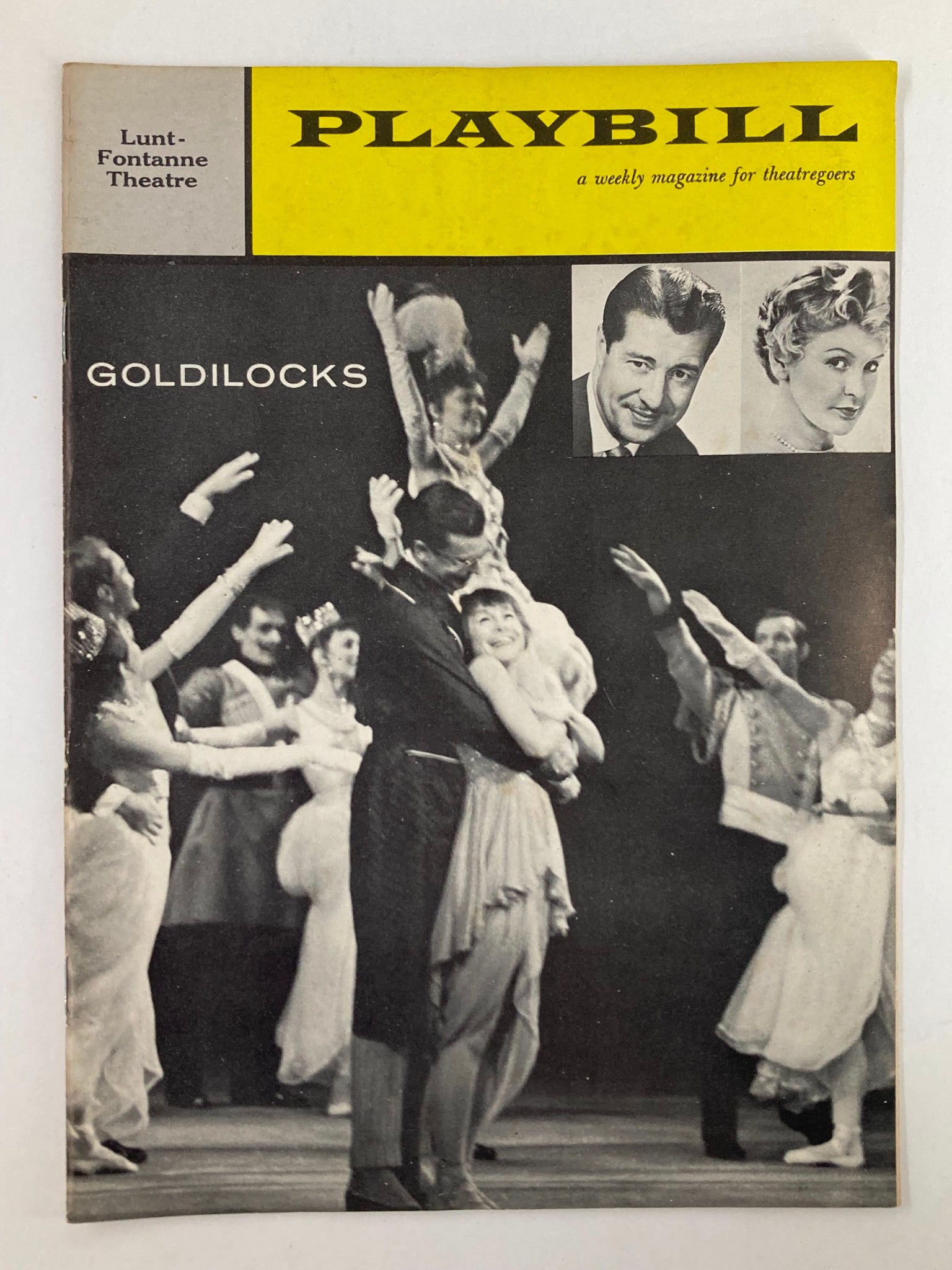 1959 Playbill Lunt-Fontanne Theatre Don Ameche, Elaine Stritch in Goldilocks