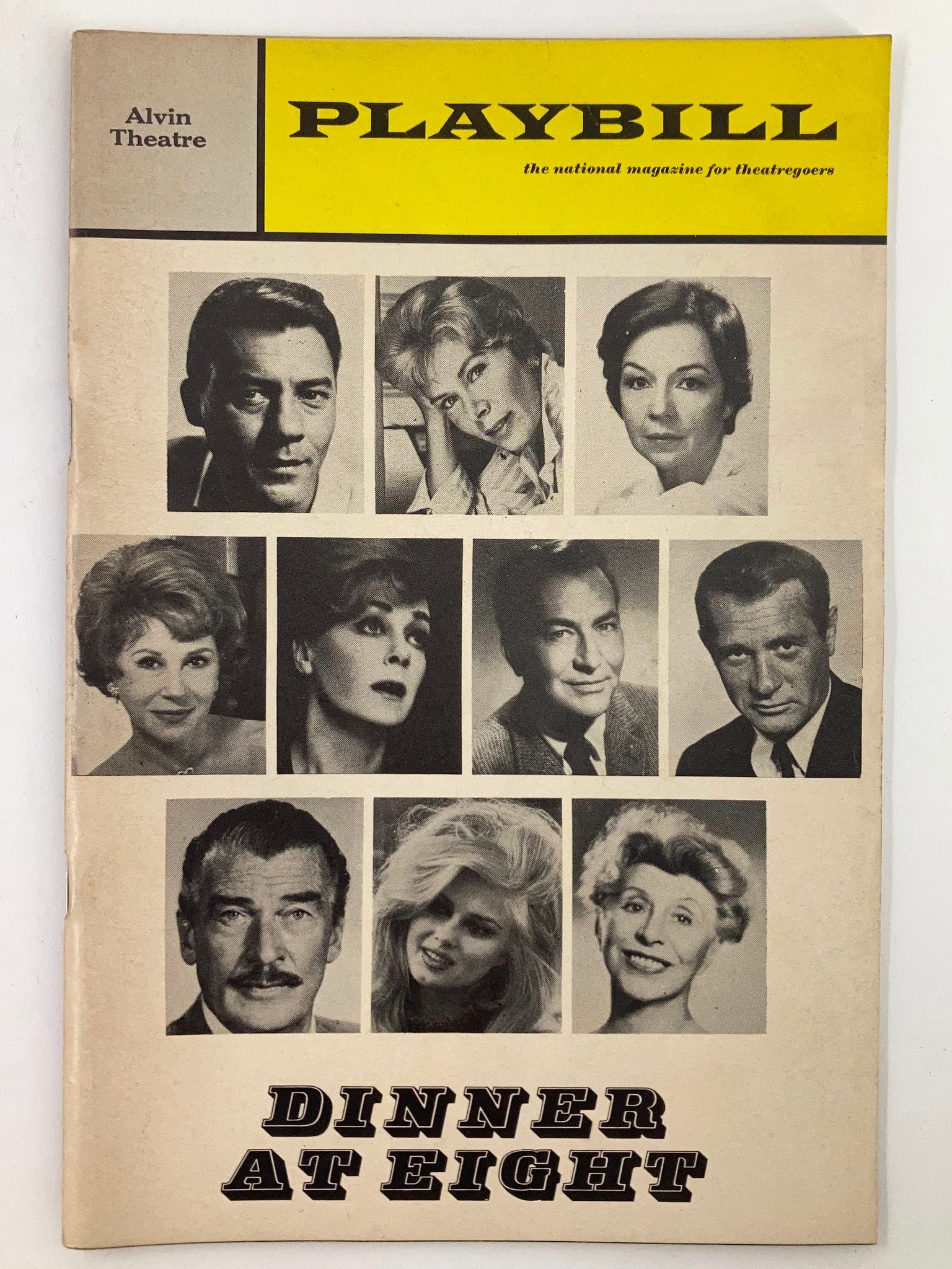 1966 Playbill Alvin Theatre Robert Burr, Mindy Carson in Dinner at Eight