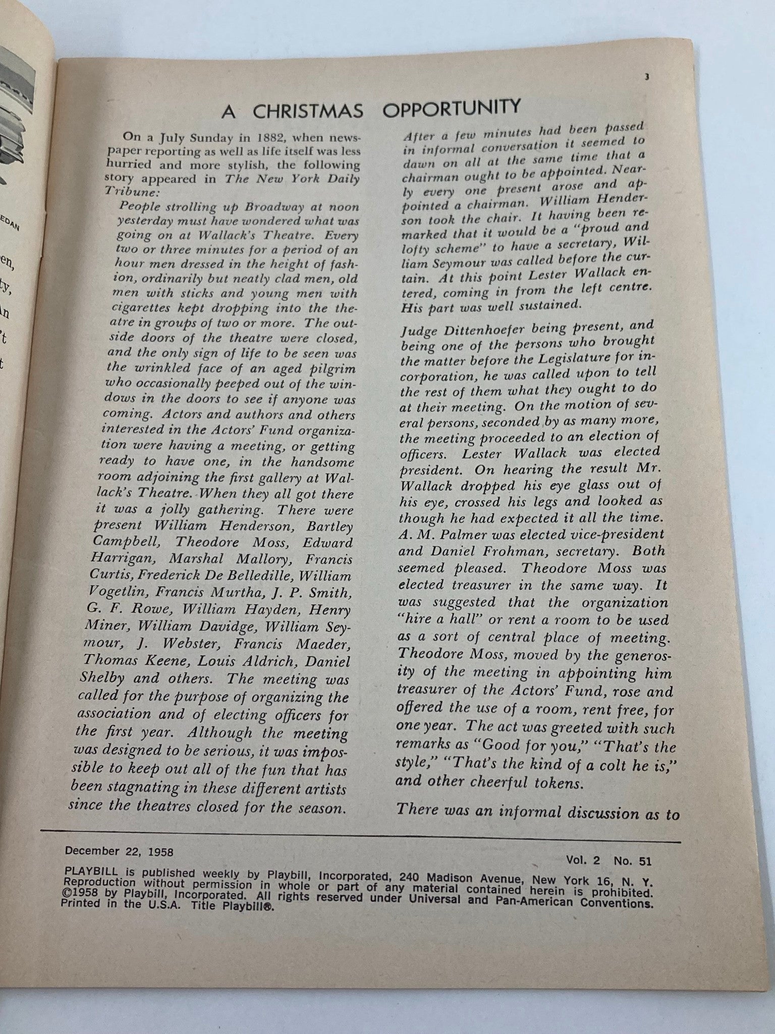 1958 Playbill Longacre Theatre Charlie Ruggles in The Pleasure of His Company