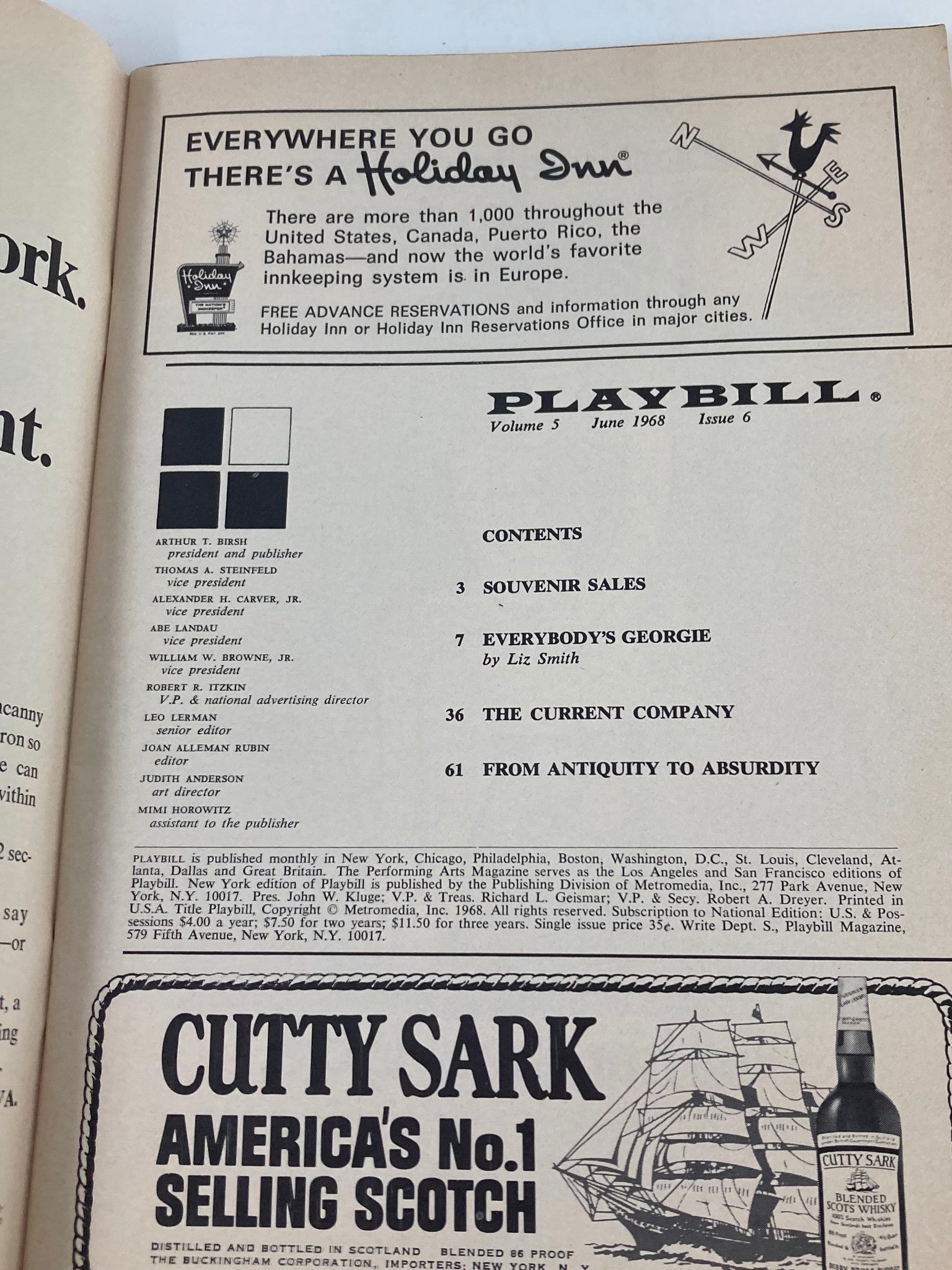 1968 Playbill Lyceum Theatre Dan Bly in Apa-Phoenix Repertory Company