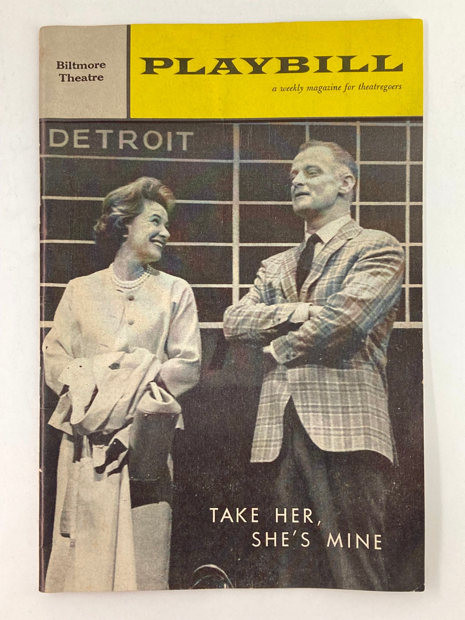 1961 Playbill Biltmore Theatre Phyllis Thaxter in Take Her, She's Mine