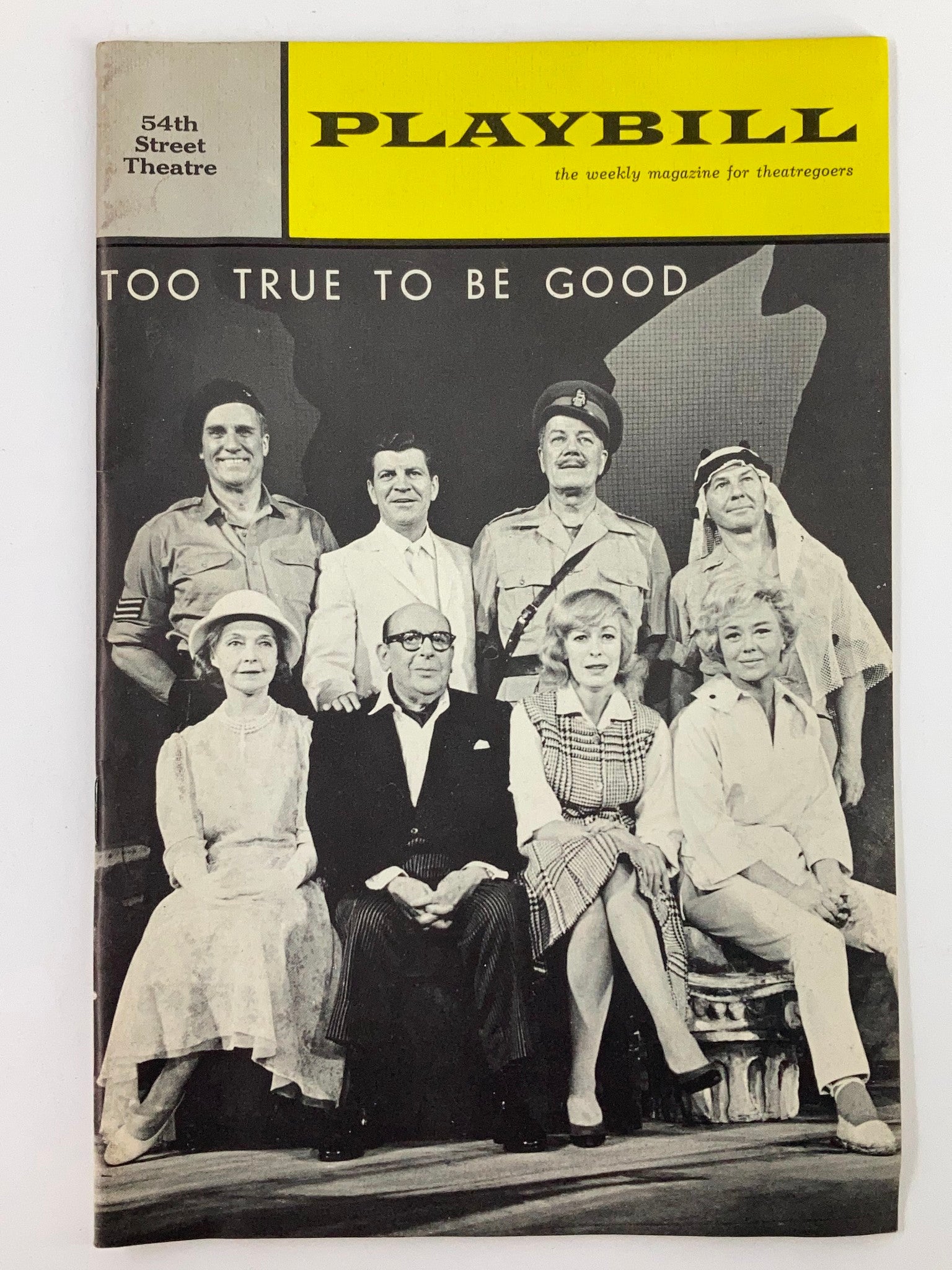 1963 Playbill 54th Street Theatre Lillian Gish in To Good To Be Good