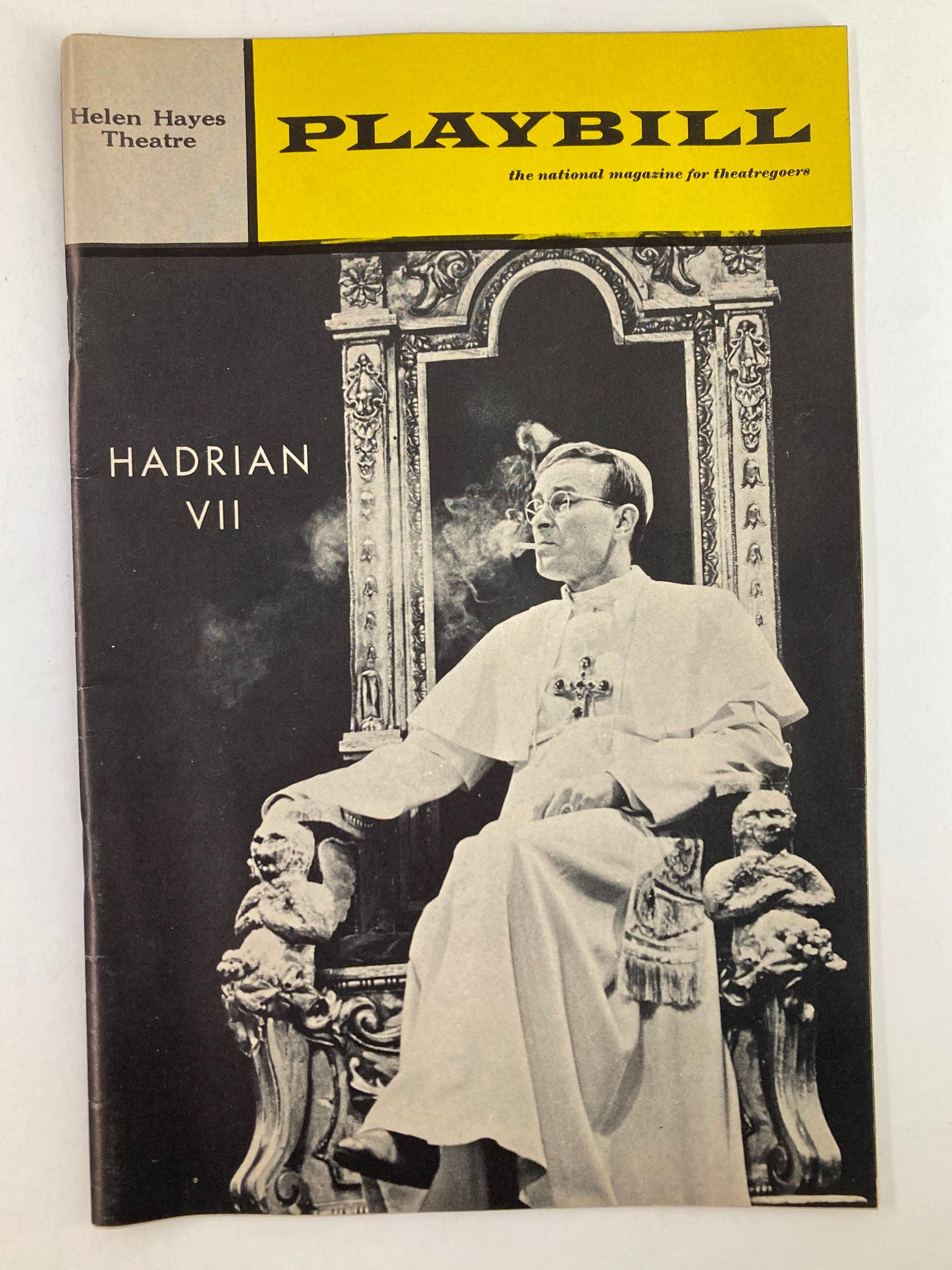 1969 Playbill Helen Hayes Theatre Alec McCowen, Gillie Fenwick in Hadrian VII