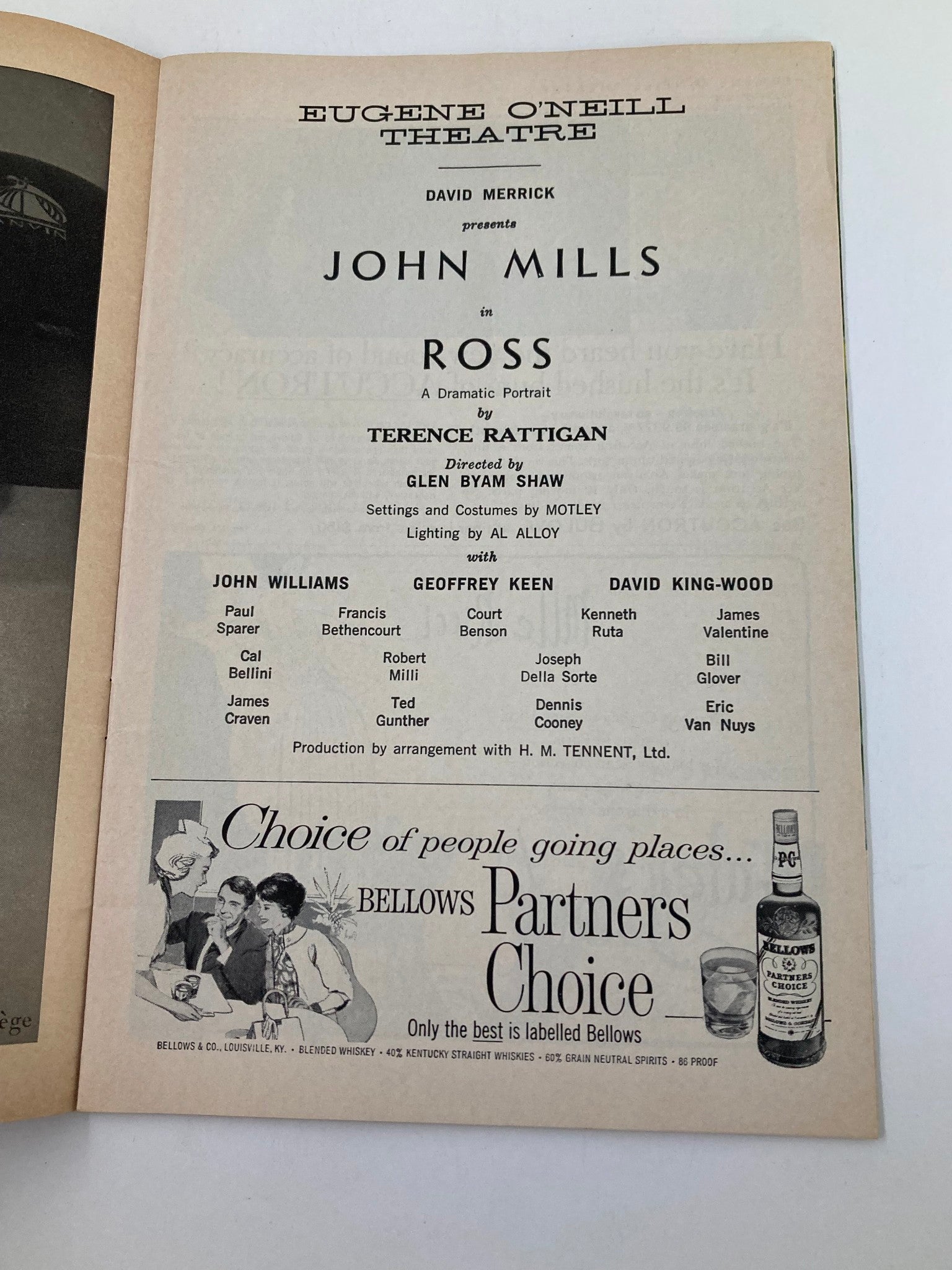 1962 Playbill Eugene O'Neill Theatre John Mills, Paul Sparer in Ross