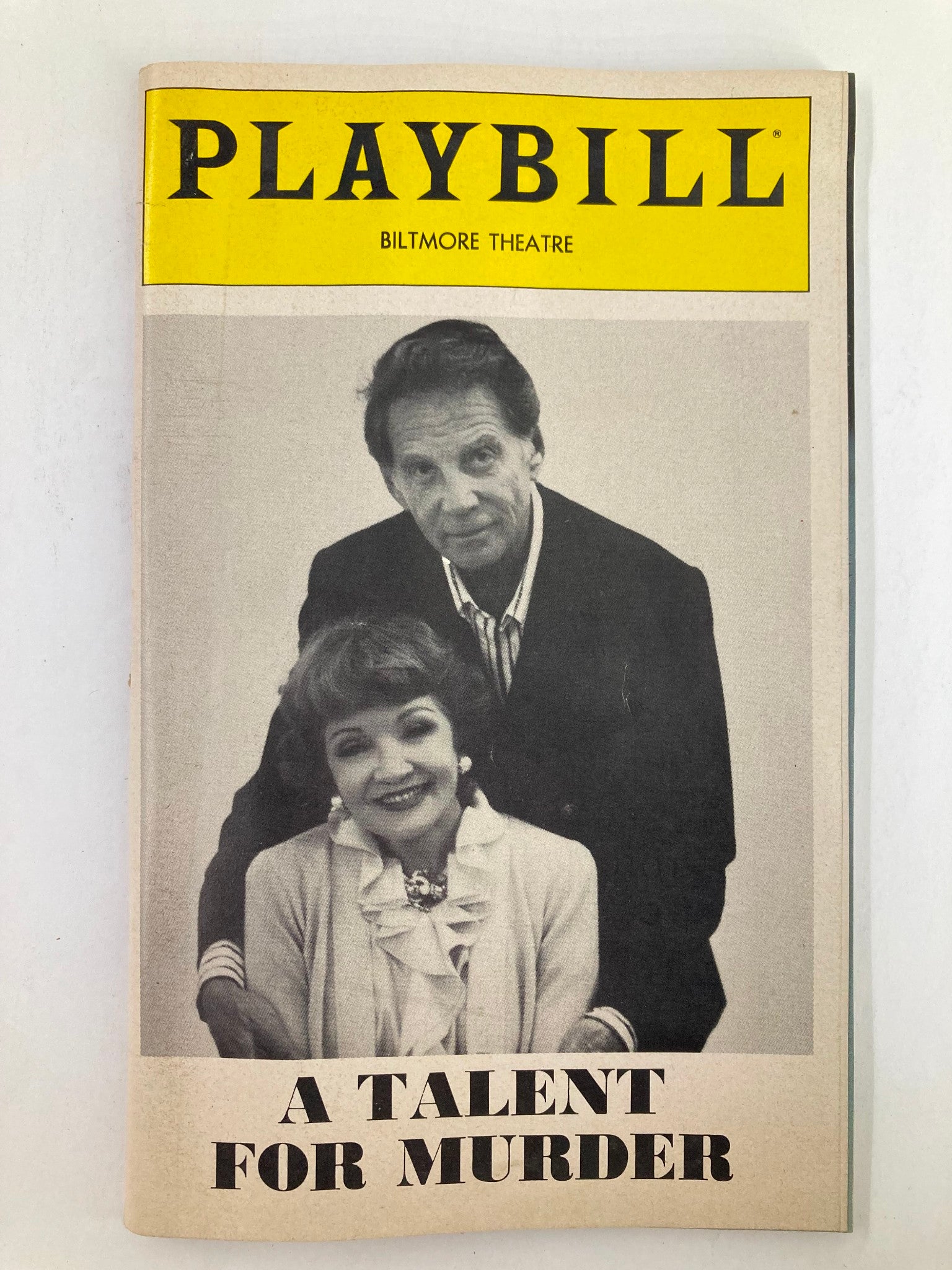 1981 Playbill Biltmore Theatre Claudette Colbert in A Talent for Murder