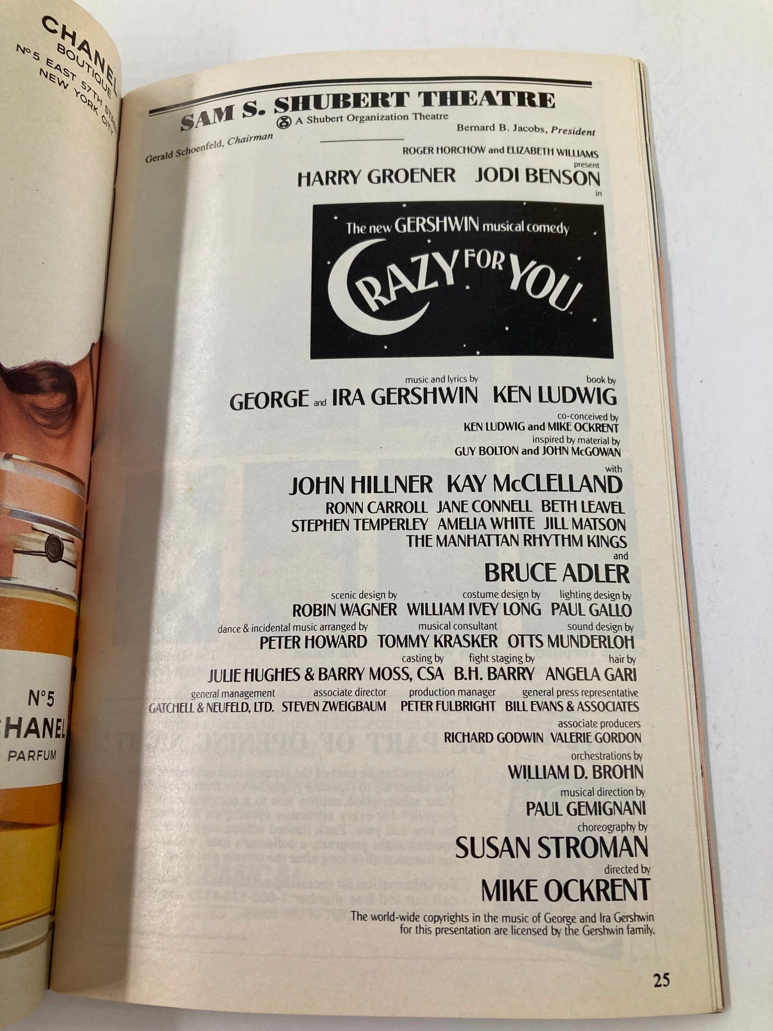 1993 Playbill Shubert Theatre Harry Groener, Jodi Benson in Crazy for You