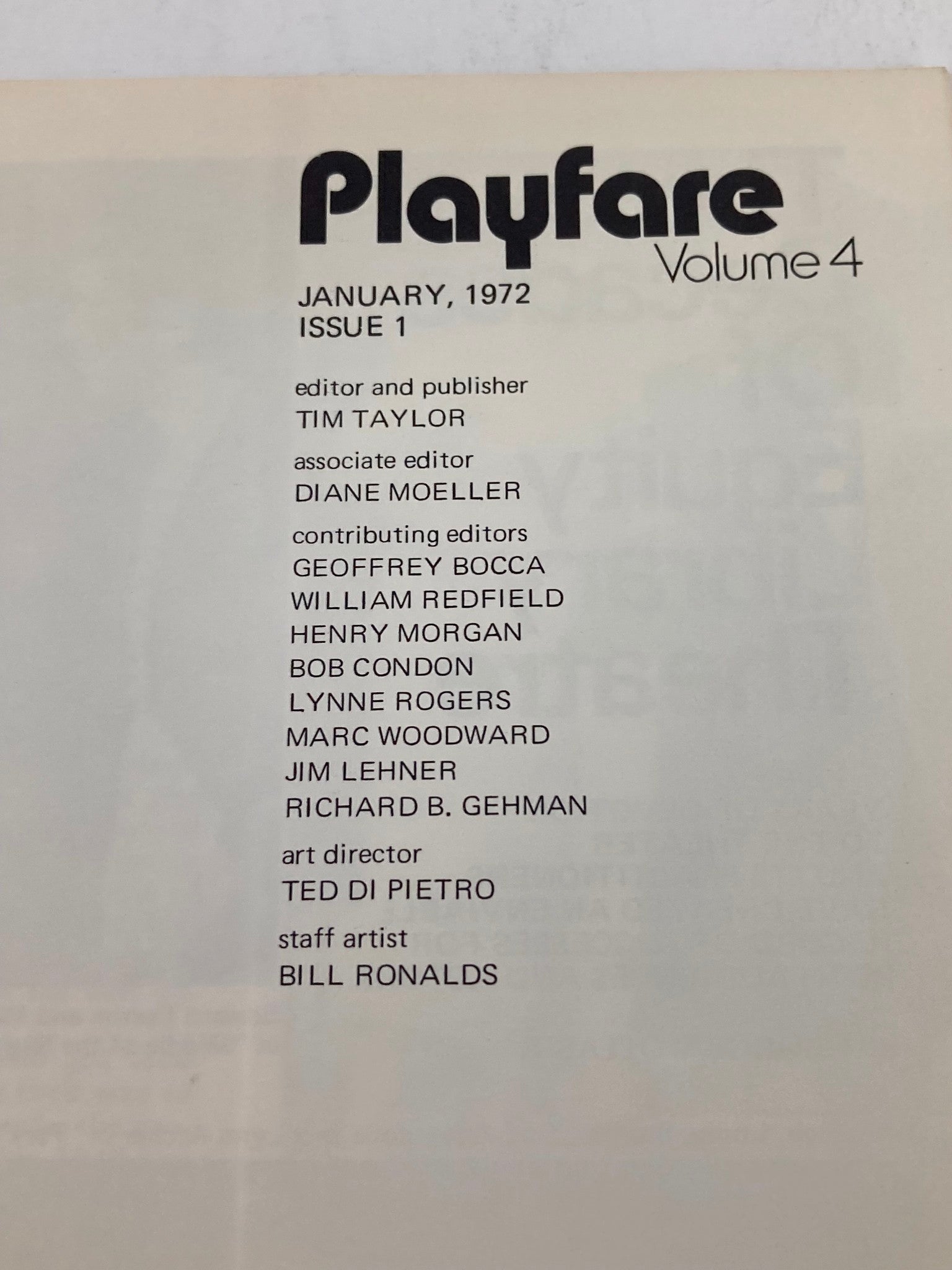 1972 Playfare Vol 4 Vandam Theatre Lester Rawlins, Philip Larson in Nightride