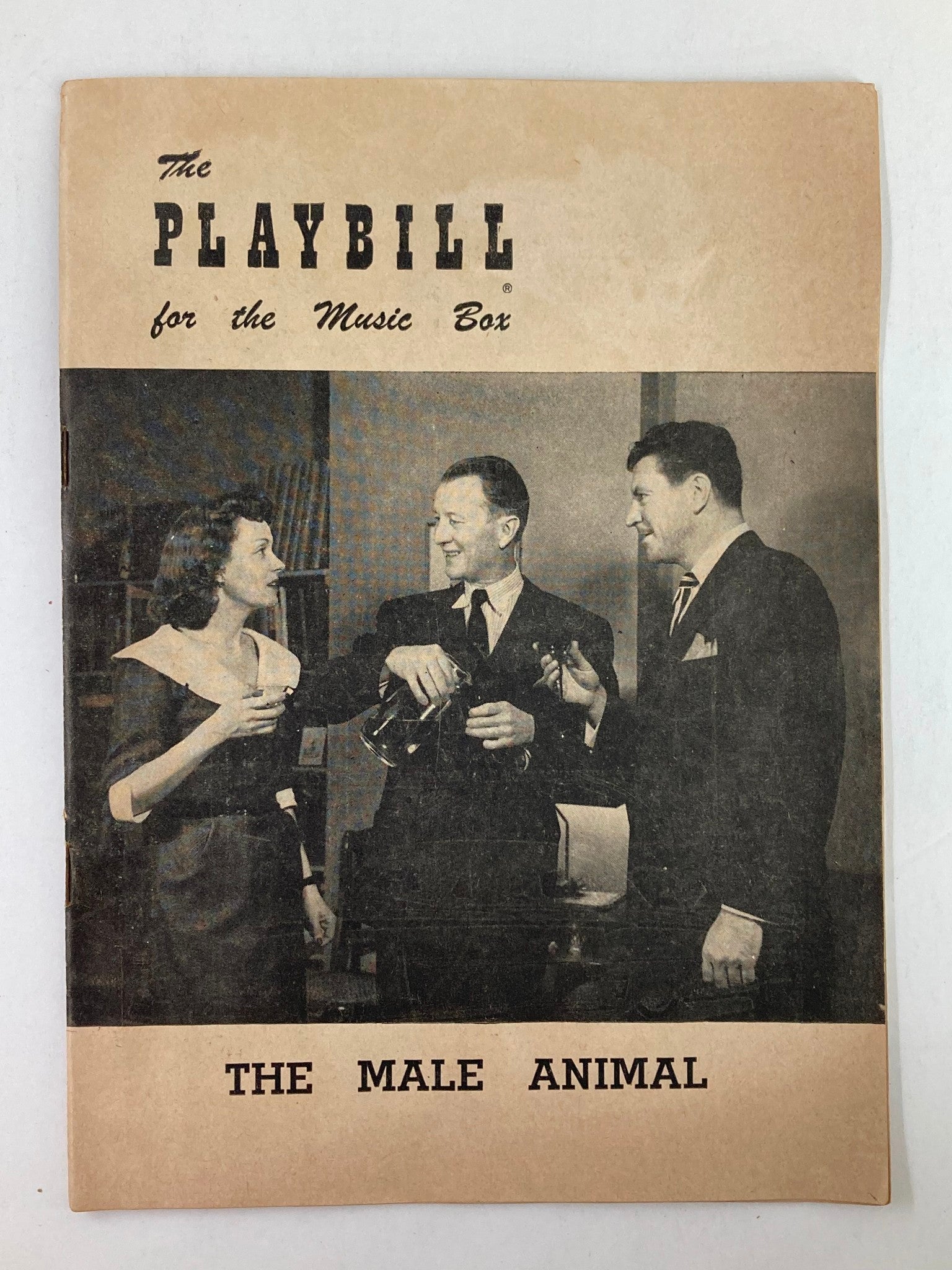 1952 Playbill The Music Box Elliot Nugent, Martha Scott in The Male Animal