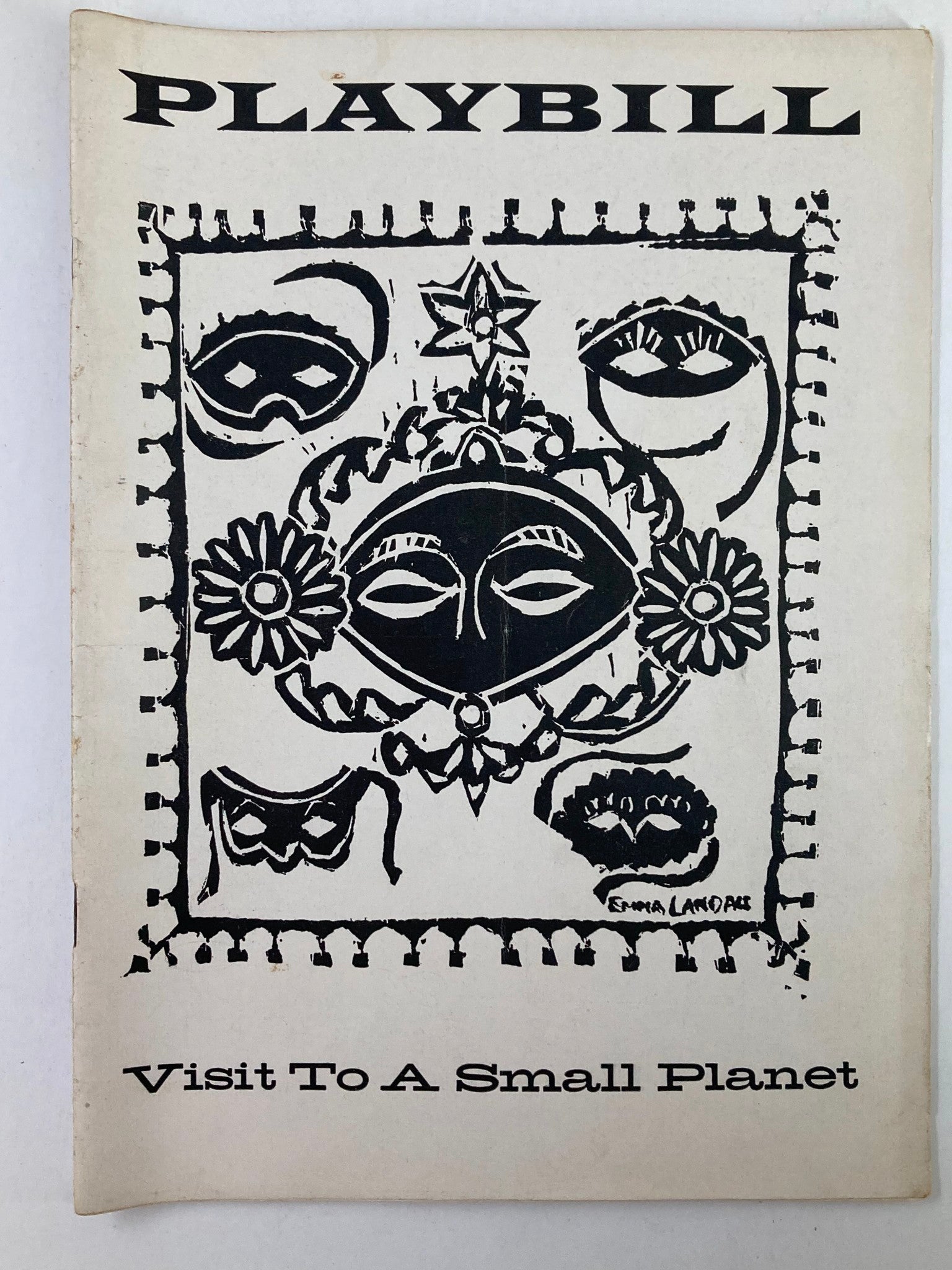 1958 Playbill The Booth Theatre Cyril Ritchard in Visit To A Small Planet