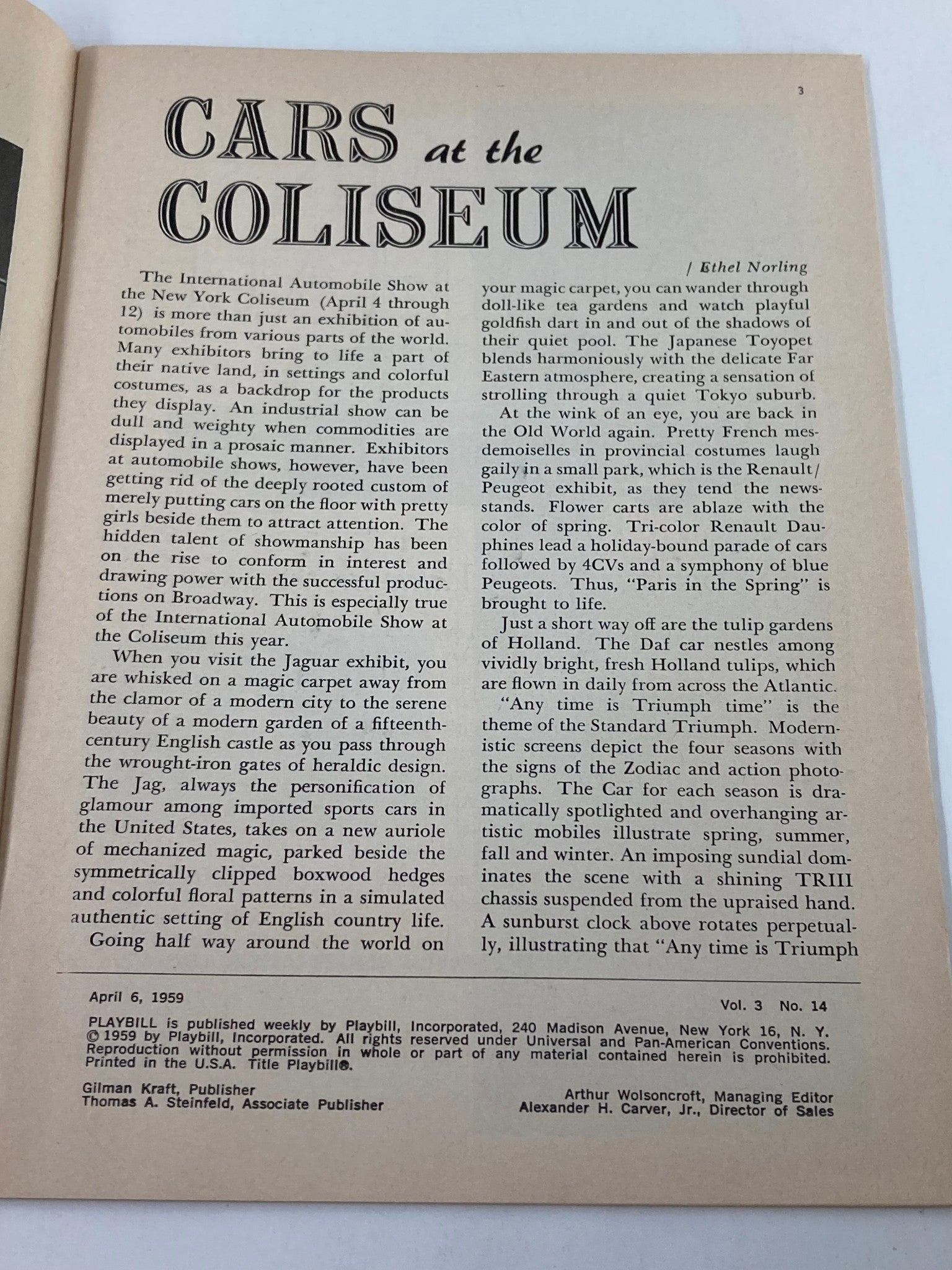 1959 Playbill Metropolitan Opera Season 1958-1959 Giorgio Tozzi in Don Carlo