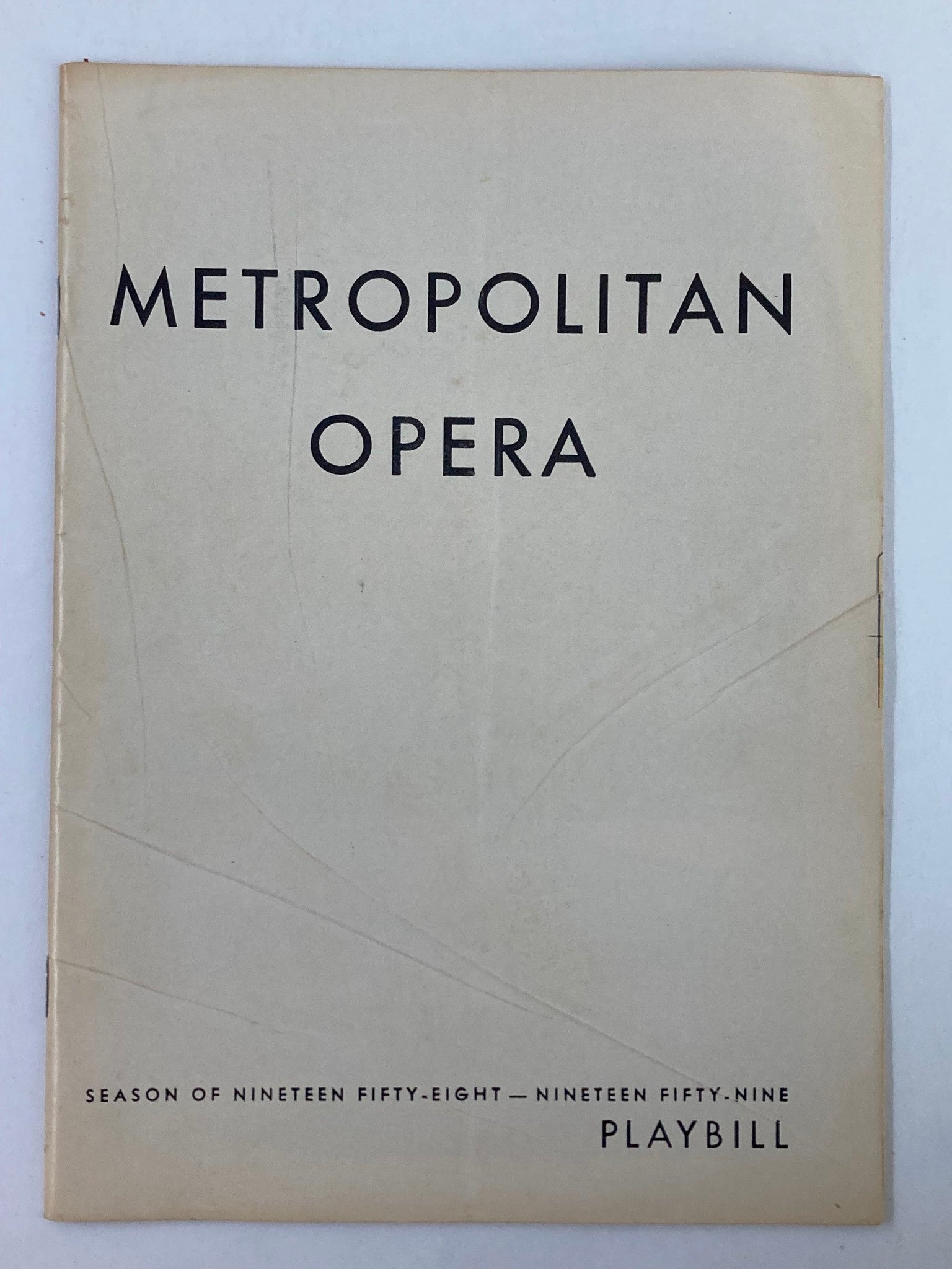 1959 Playbill Metropolitan Opera Season 1958-1959 Mario Sereni in Don Carlo