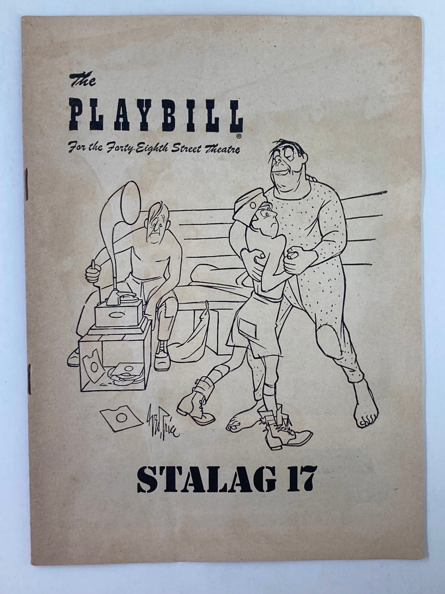 1952 Playbill Forty-Eigth St. Theatre John Ericson, George Tobias in Stalag 17